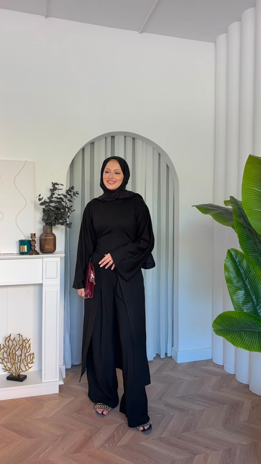 MEYSADESIGN PANTOLON TAKIM Polen Oysh İkili Takım Siyah