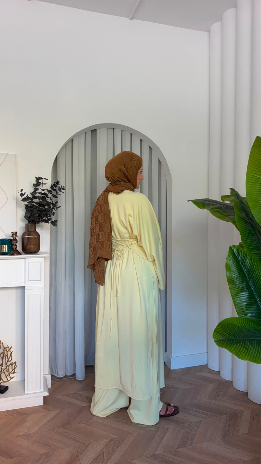MEYSADESIGN PANTOLON TAKIM Polen Oysh İkili Takım Sarı