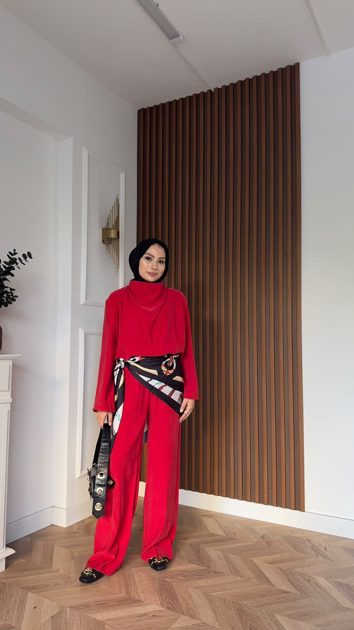 MEYSADESIGN PANTOLON TAKIM Qesa Dik Yaka İkili Takım Kırmızı