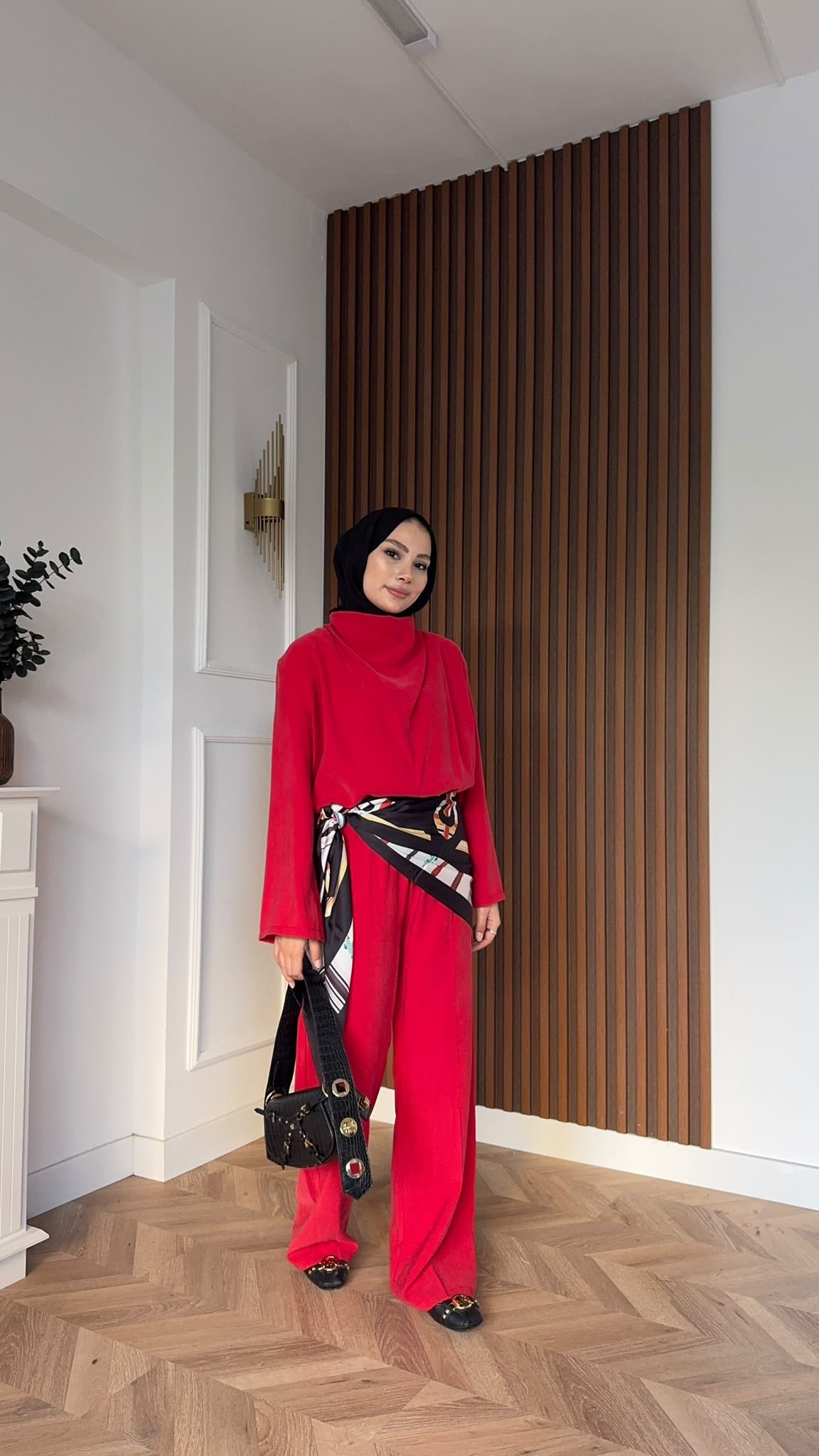 MEYSADESIGN PANTOLON TAKIM Qesa Dik Yaka İkili Takım Kırmızı