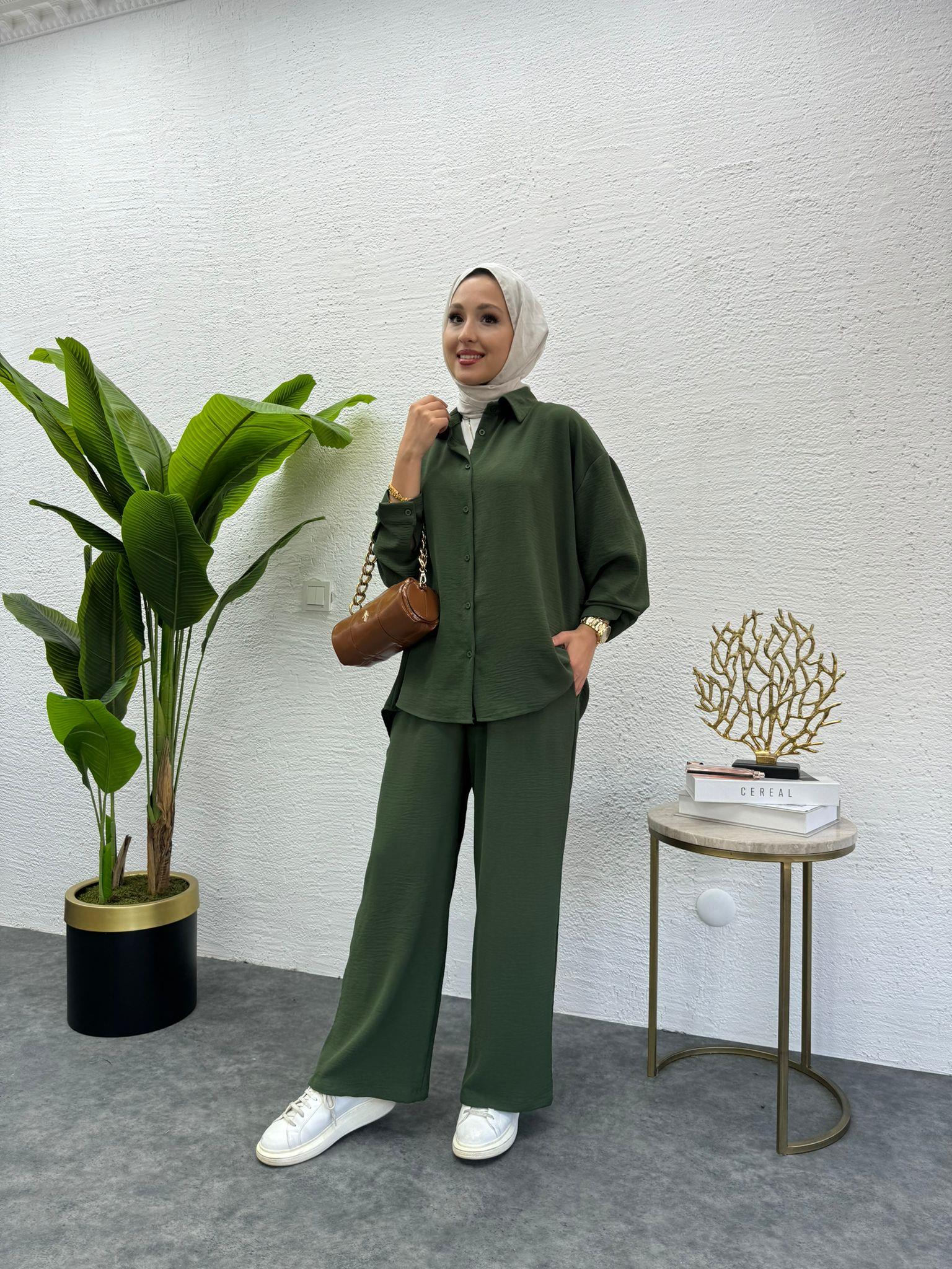 MEYSADESIGN PANTOLON TAKIM Relax Aerobin Takım Yeşil