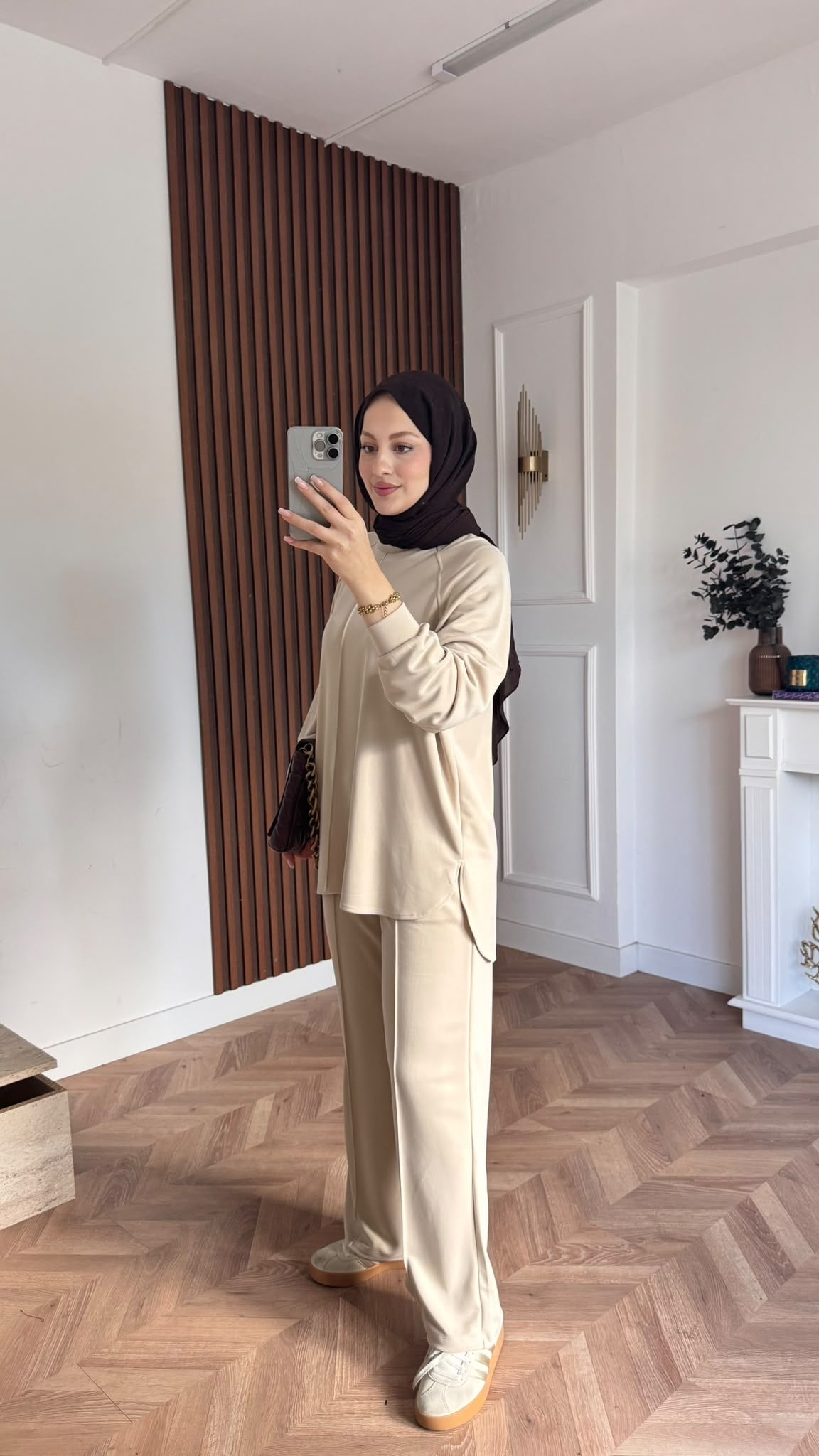 MEYSADESIGN PANTOLON TAKIM Relax Yumoş Takım Bej