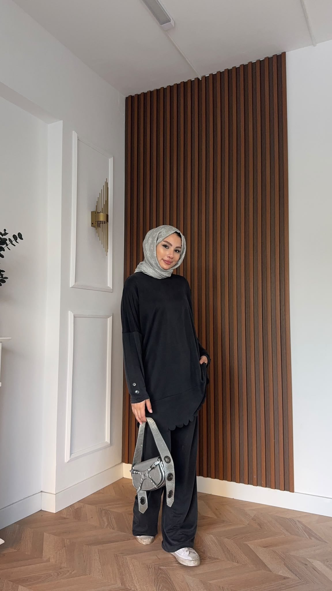 MEYSADESIGN PANTOLON TAKIM Rose Pike İkili Takım Siyah