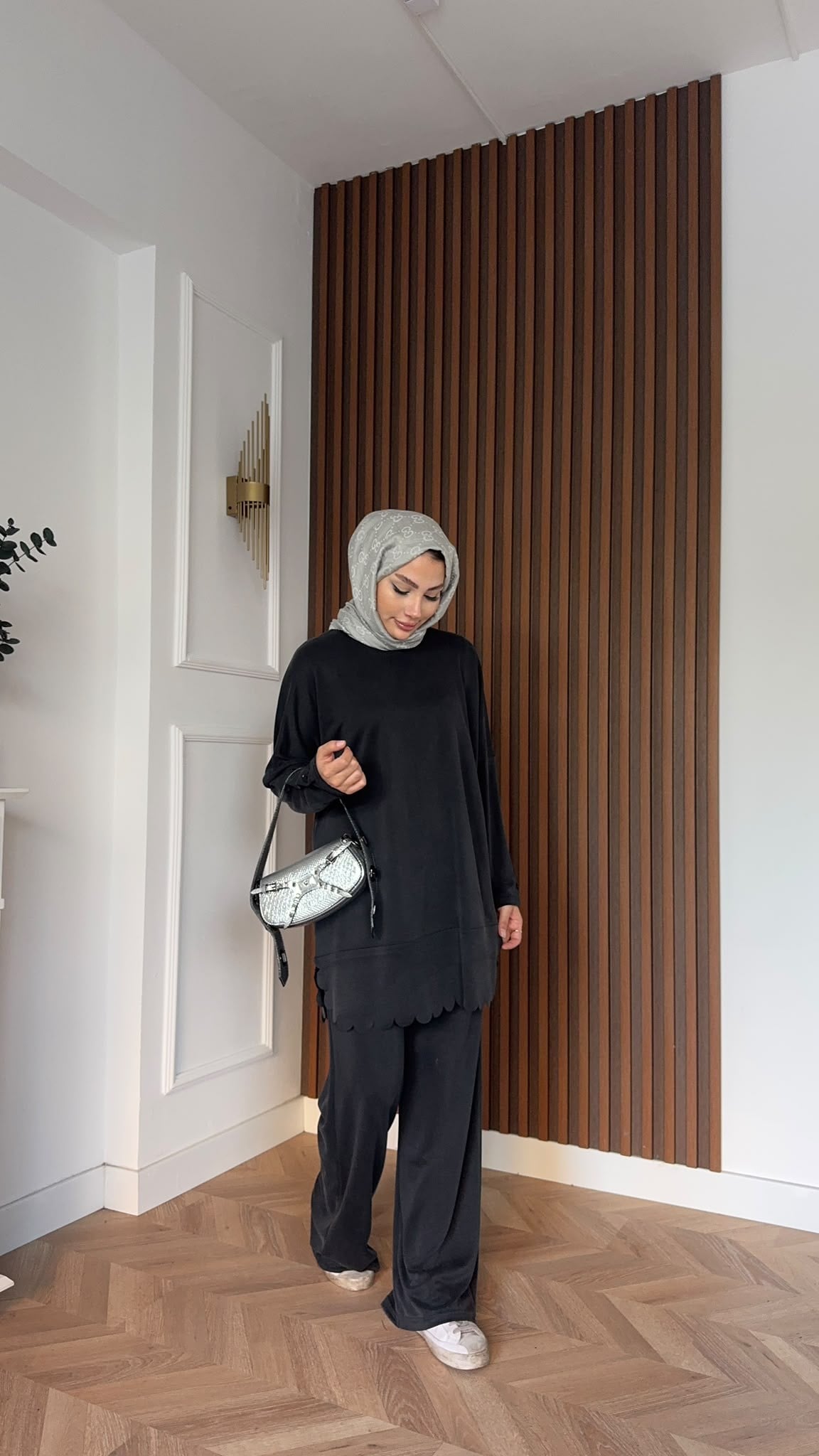 MEYSADESIGN PANTOLON TAKIM Rose Pike İkili Takım Siyah