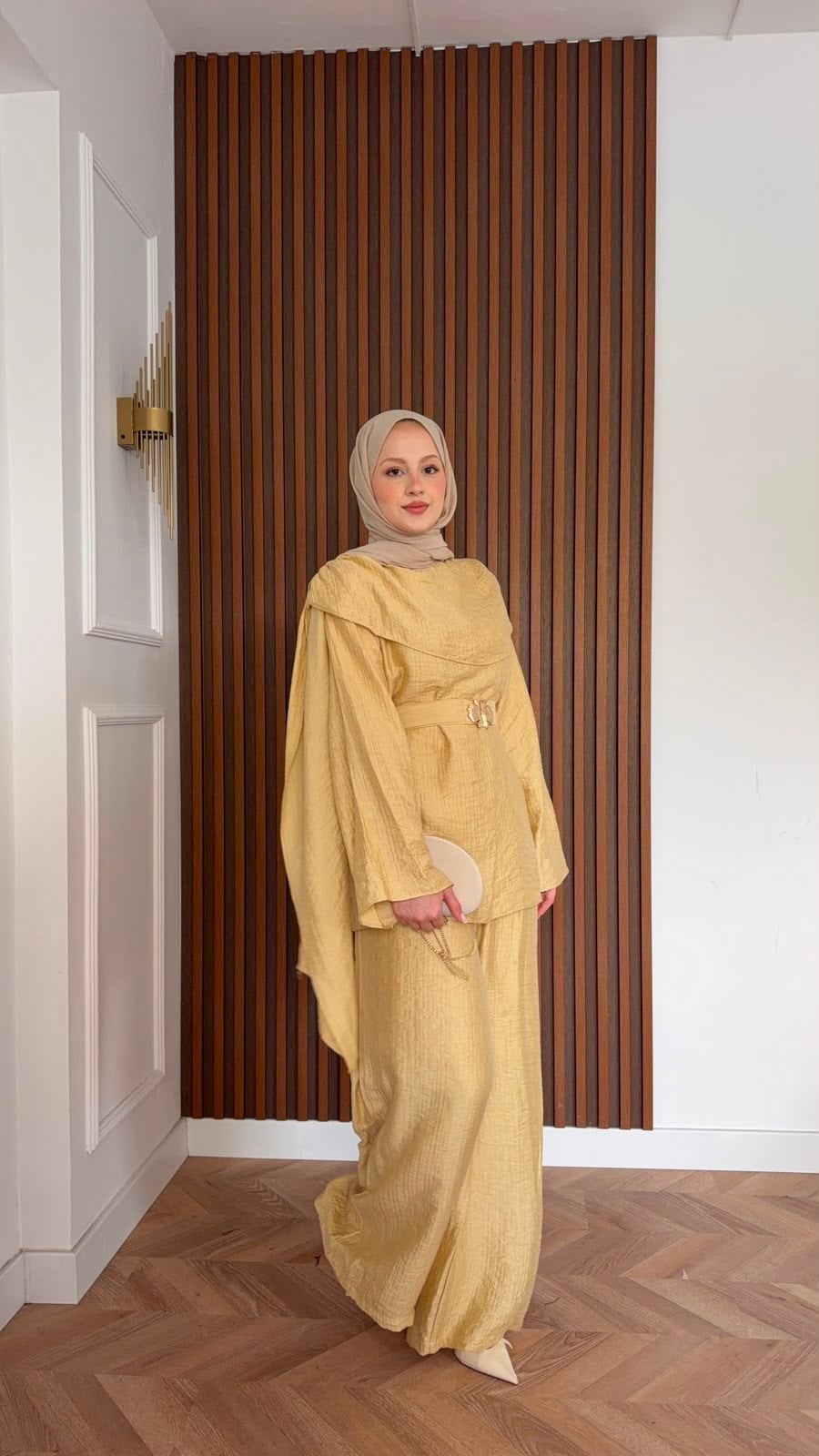 MEYSADESIGN PANTOLON TAKIM Şal Yakalı Tensel Pantolonlu Takım Yağ Yeşili