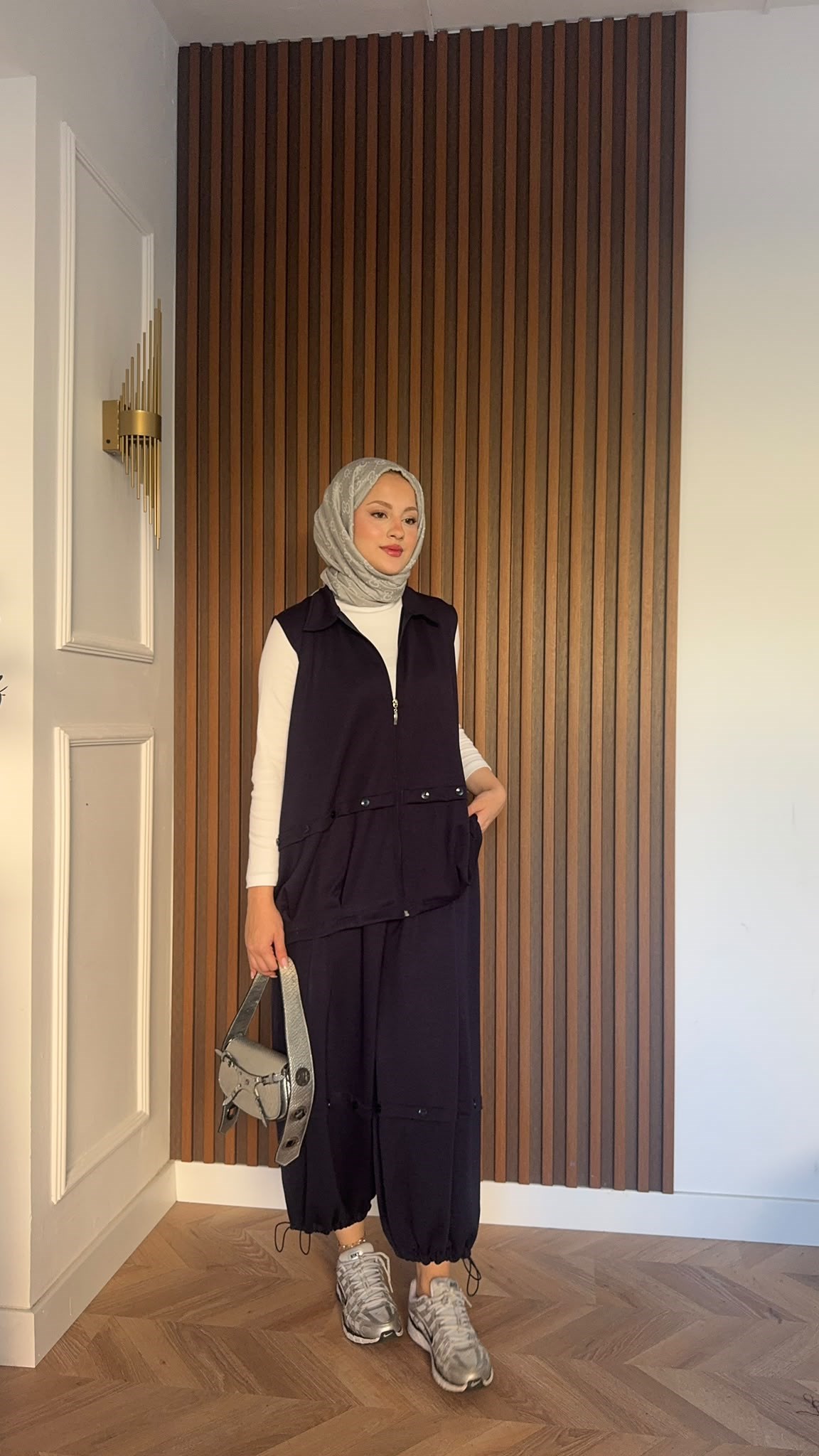 MEYSADESIGN PANTOLON TAKIM Şalvar Pantolonlu Oysh İkili Takım Antrasit