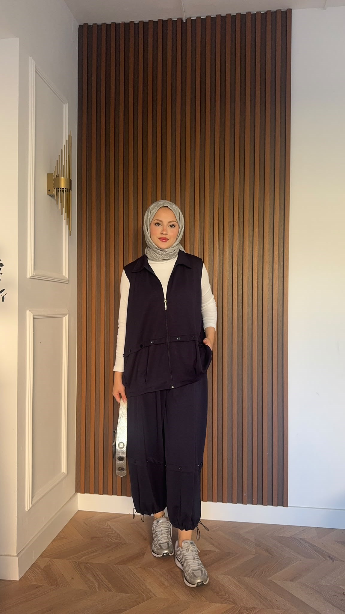 MEYSADESIGN PANTOLON TAKIM Şalvar Pantolonlu Oysh İkili Takım Antrasit