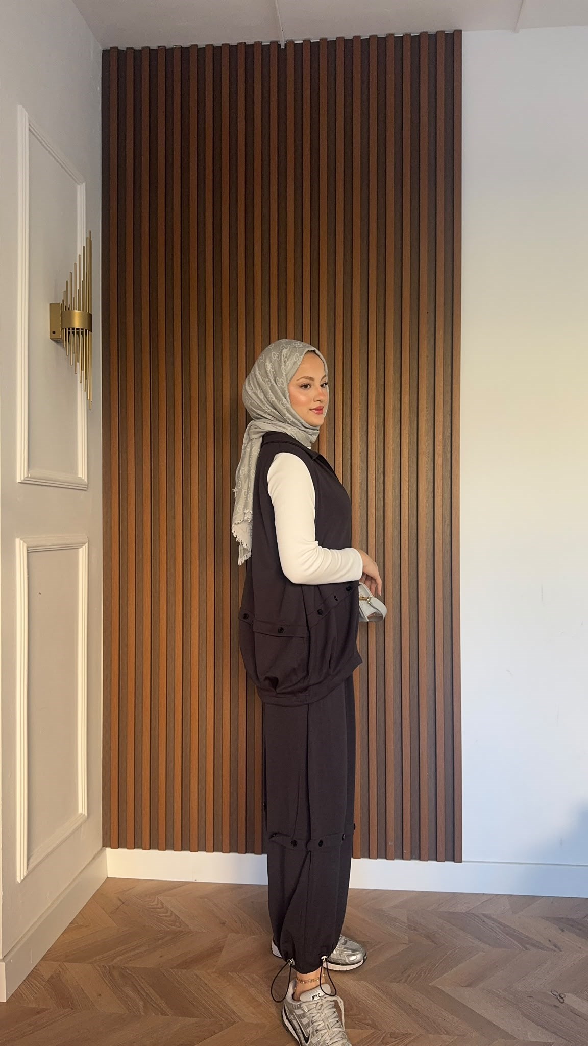 MEYSADESIGN PANTOLON TAKIM Şalvar Pantolonlu Oysh İkili Takım Antrasit