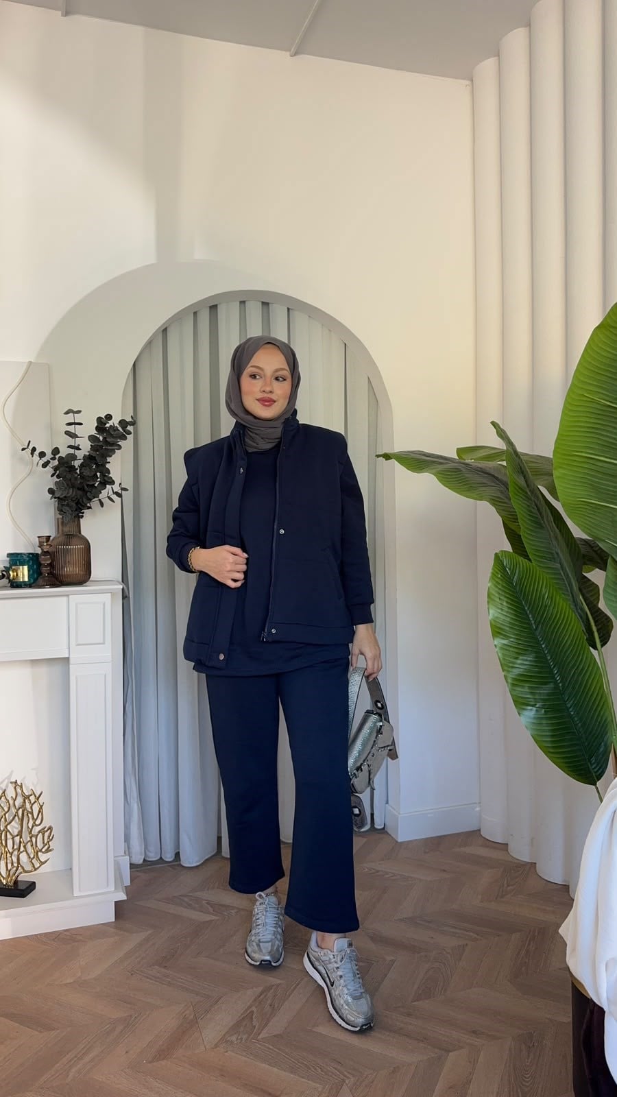 MEYSADESIGN PANTOLON TAKIM Şişme Yelekli Üçlü Takım Lacivert