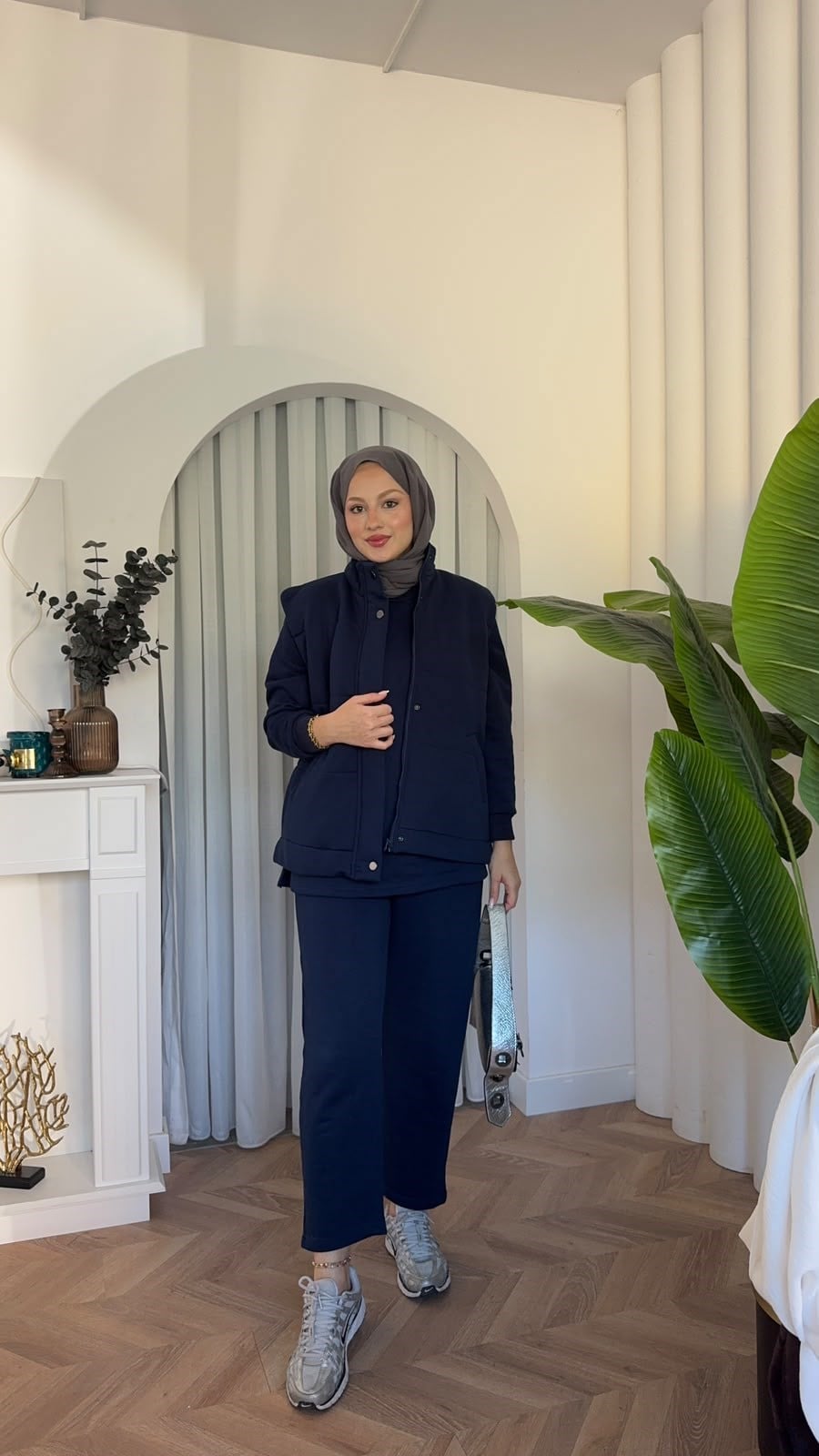 MEYSADESIGN PANTOLON TAKIM Şişme Yelekli Üçlü Takım Lacivert