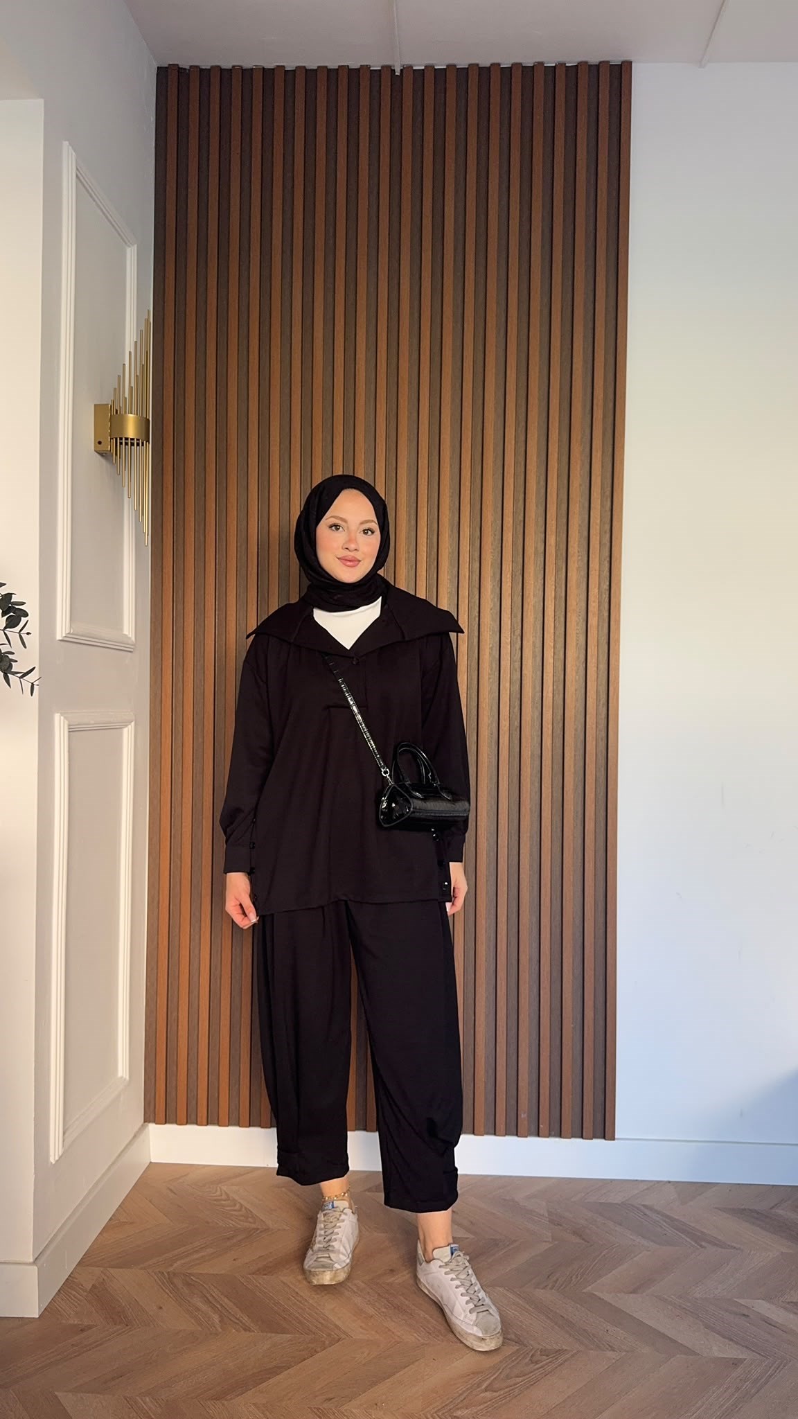 MEYSADESIGN PANTOLON TAKIM Soya Oysh İkili Takım Siyah