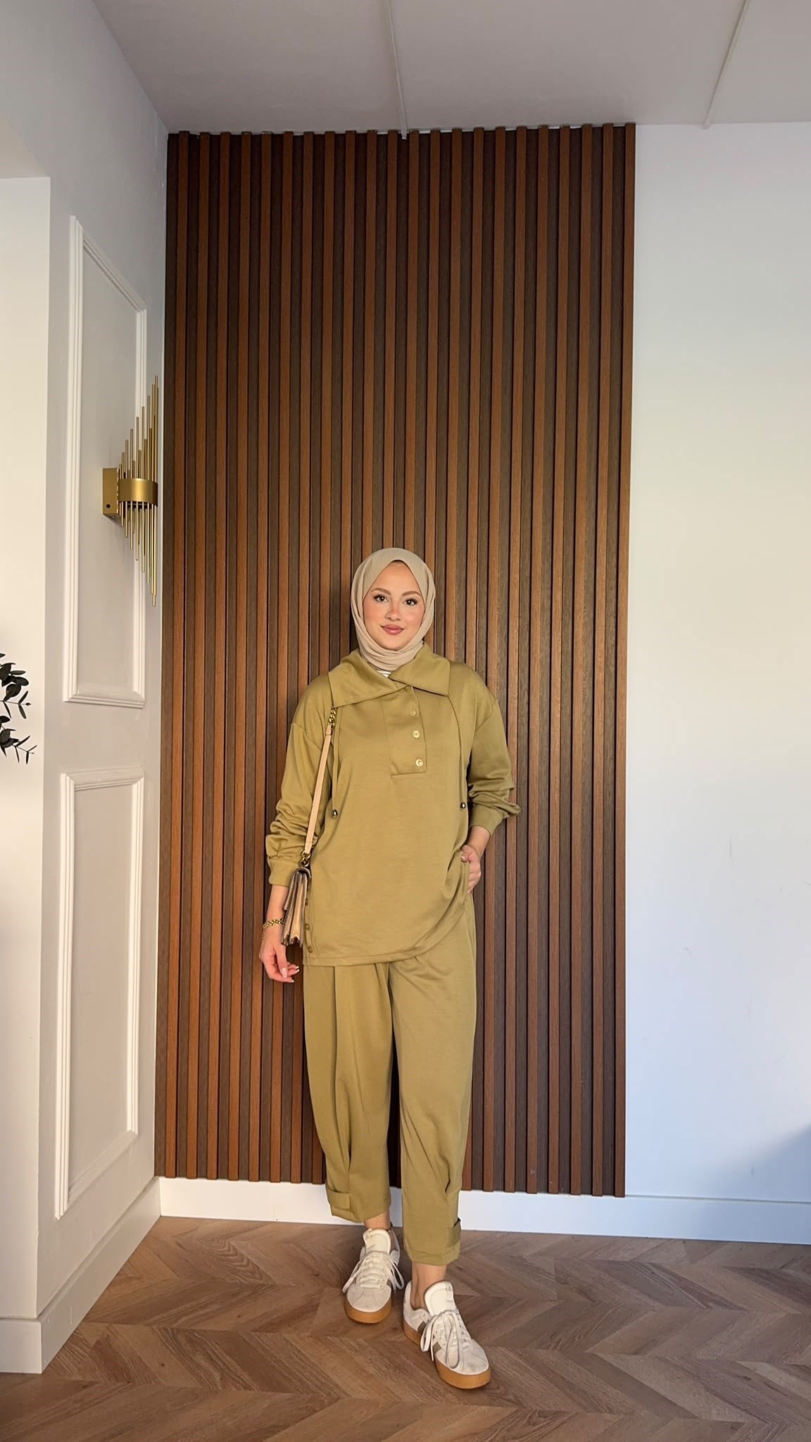 MEYSADESIGN PANTOLON TAKIM Soya Oysh İkili Takım Yağ Yeşili