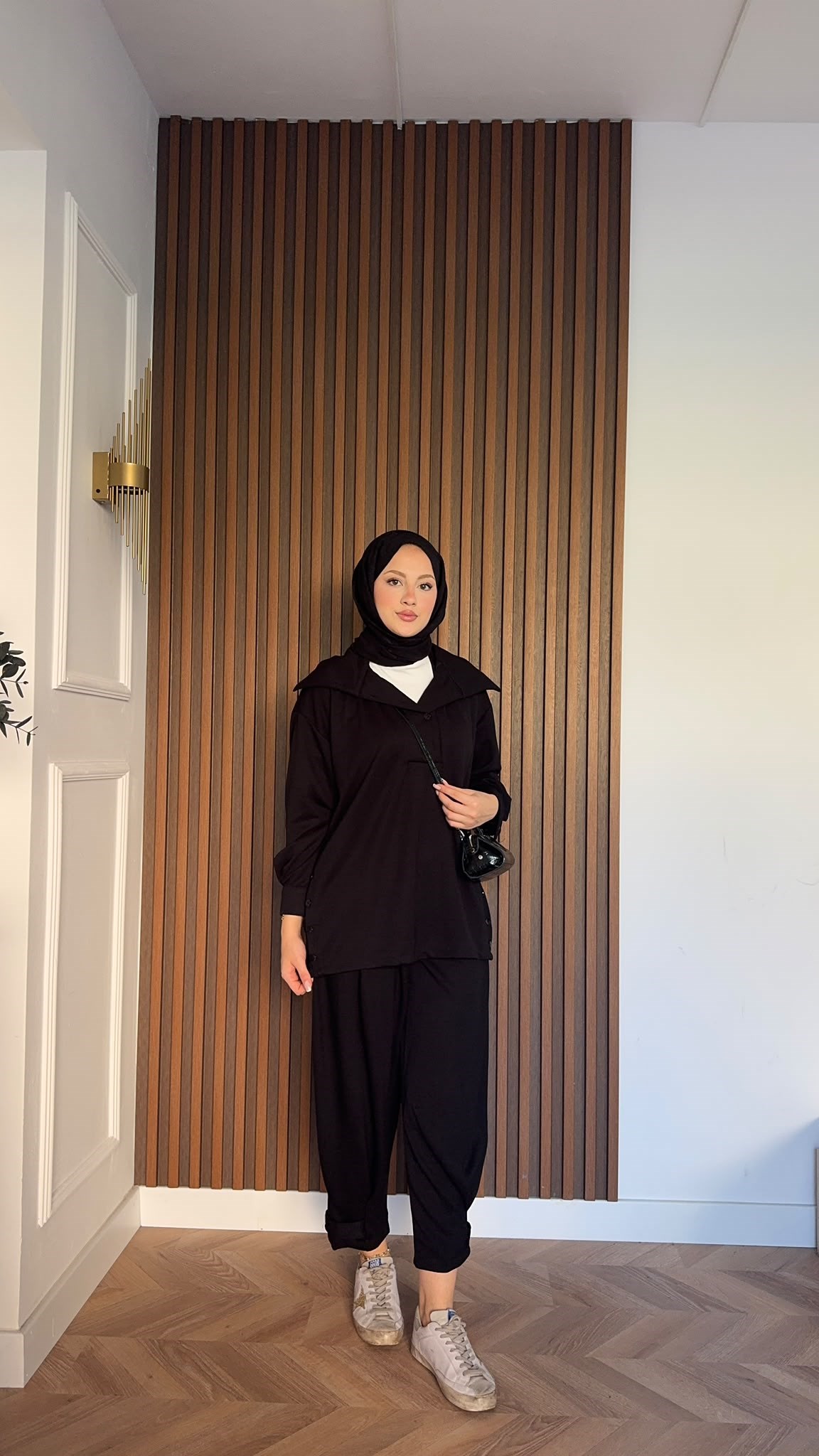 MEYSADESIGN PANTOLON TAKIM Soya Oysh İkili Takım Siyah