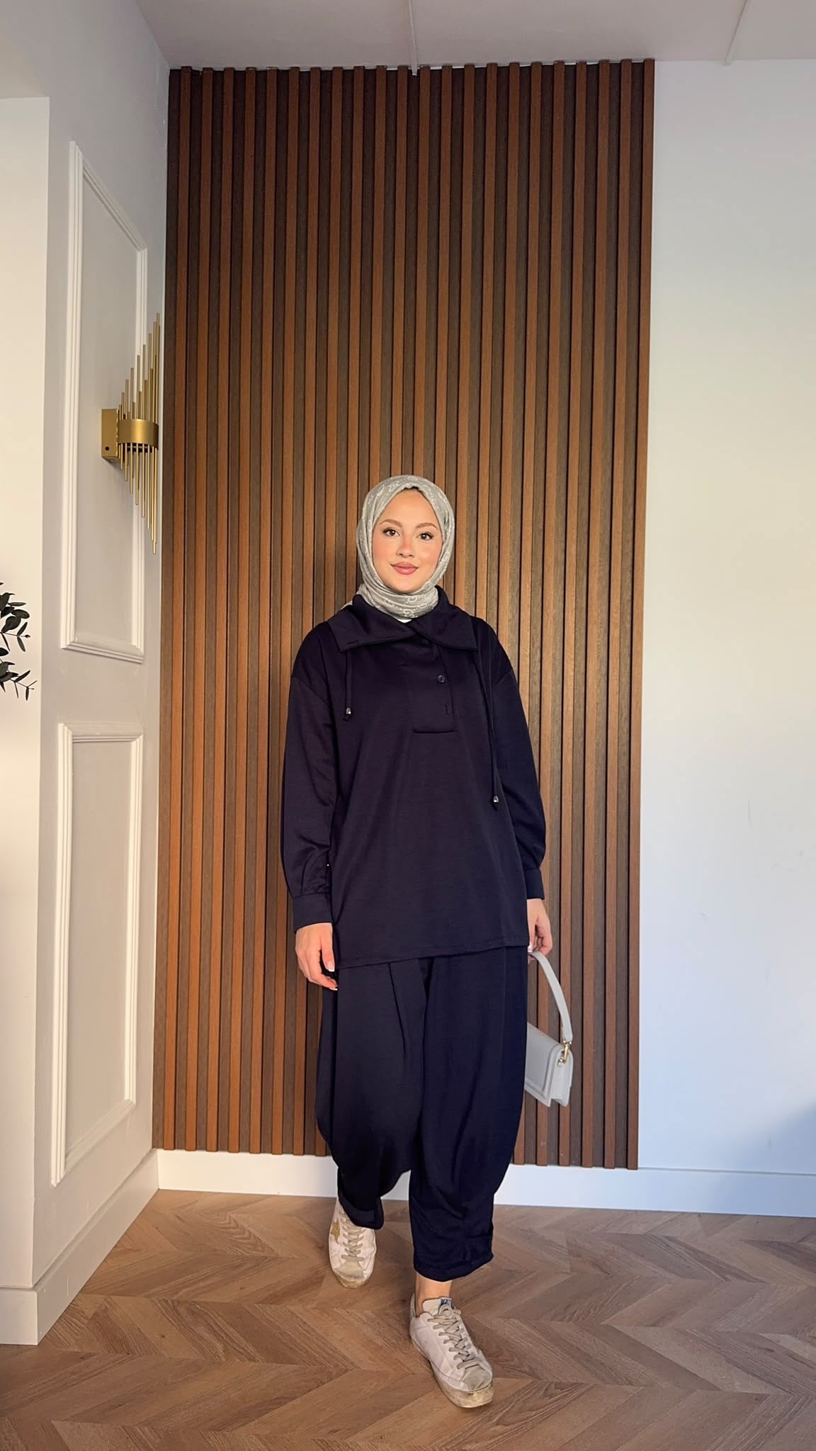 MEYSADESIGN PANTOLON TAKIM Soya Oysh İkili Takım Lacivert