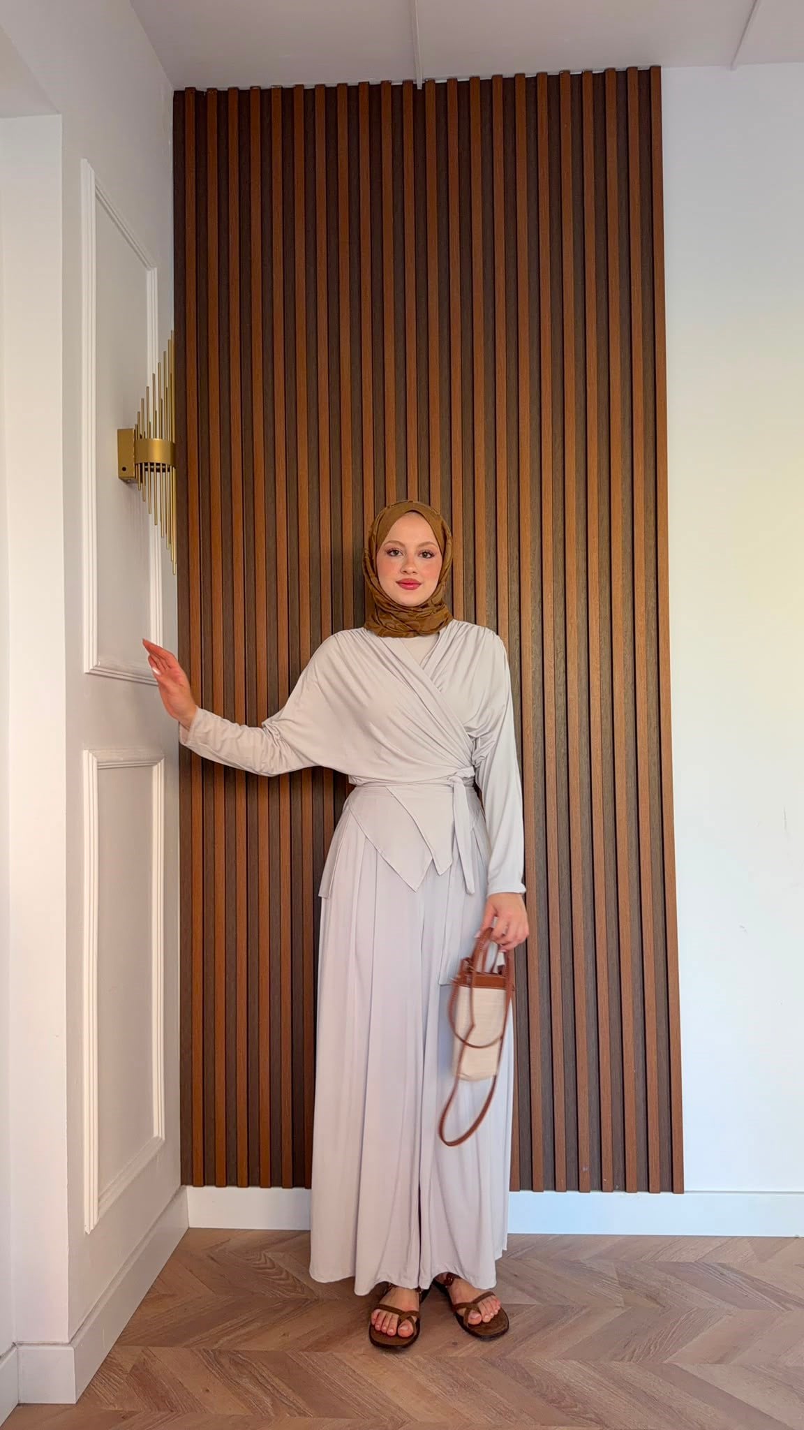 MEYSADESIGN PANTOLON TAKIM Şule Sandy İkili Takım Bej