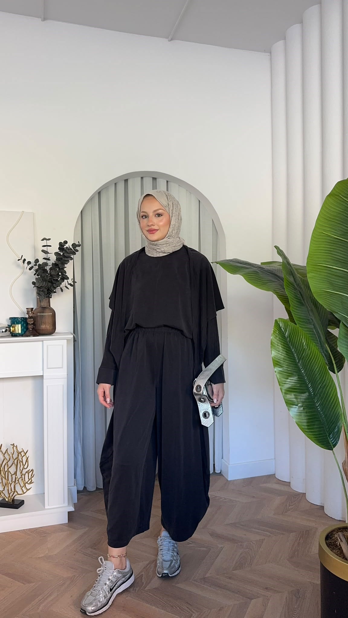 MEYSADESIGN PANTOLON TAKIM Sure Atkılı Oysh İkili Takım  Siyah