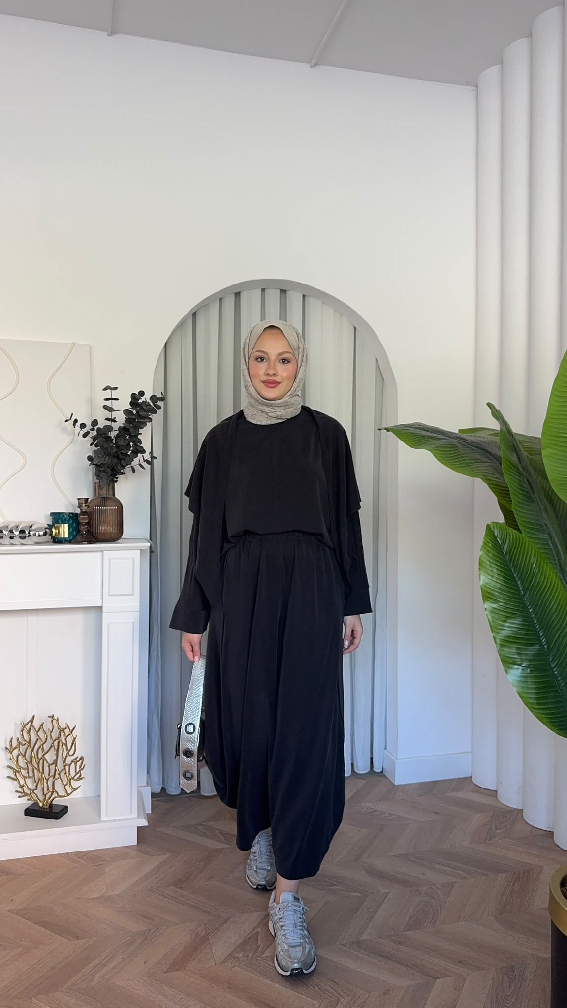 MEYSADESIGN PANTOLON TAKIM Sure Atkılı Oysh İkili Takım  Siyah