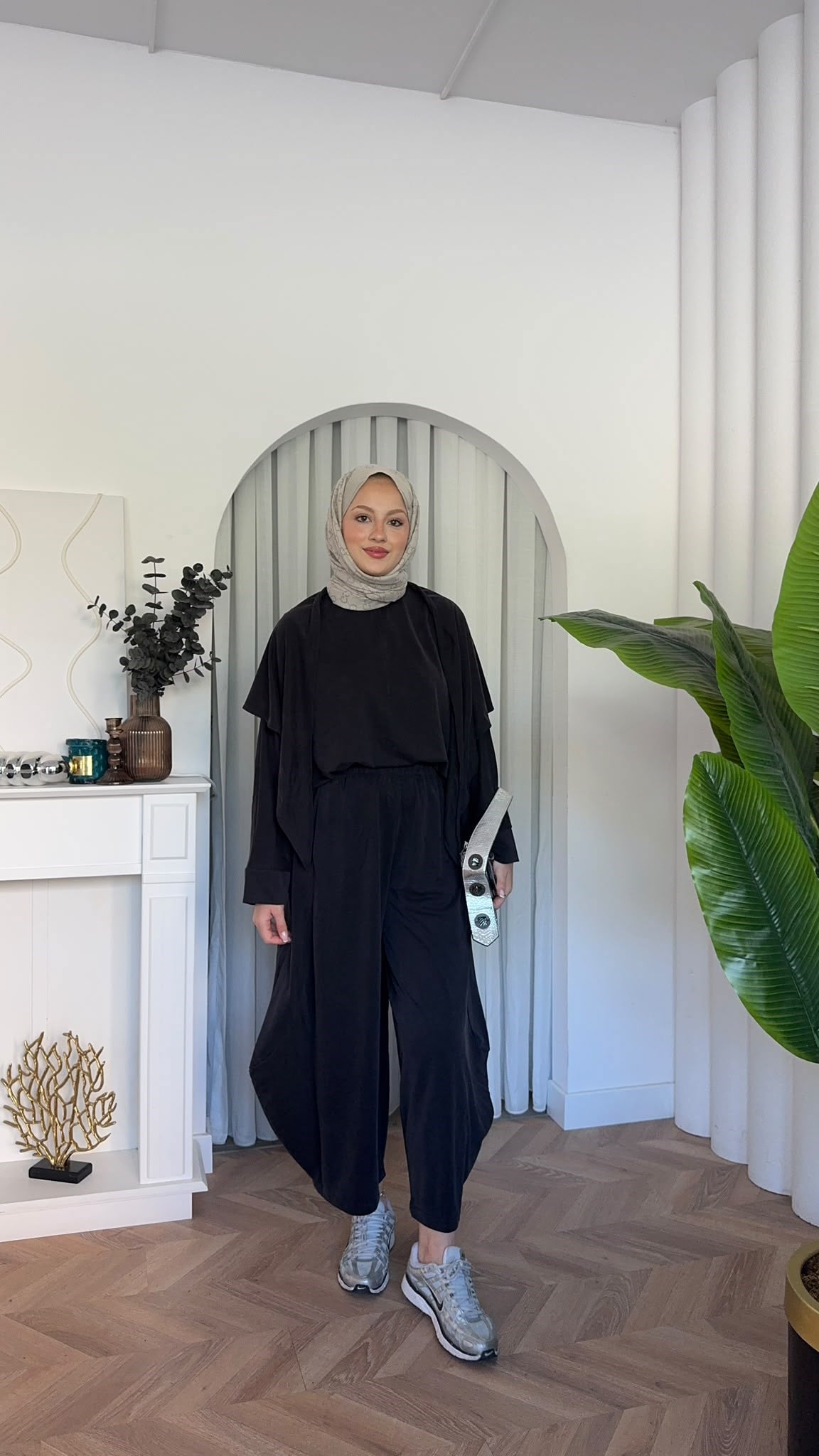 MEYSADESIGN PANTOLON TAKIM Sure Atkılı Oysh İkili Takım  Siyah