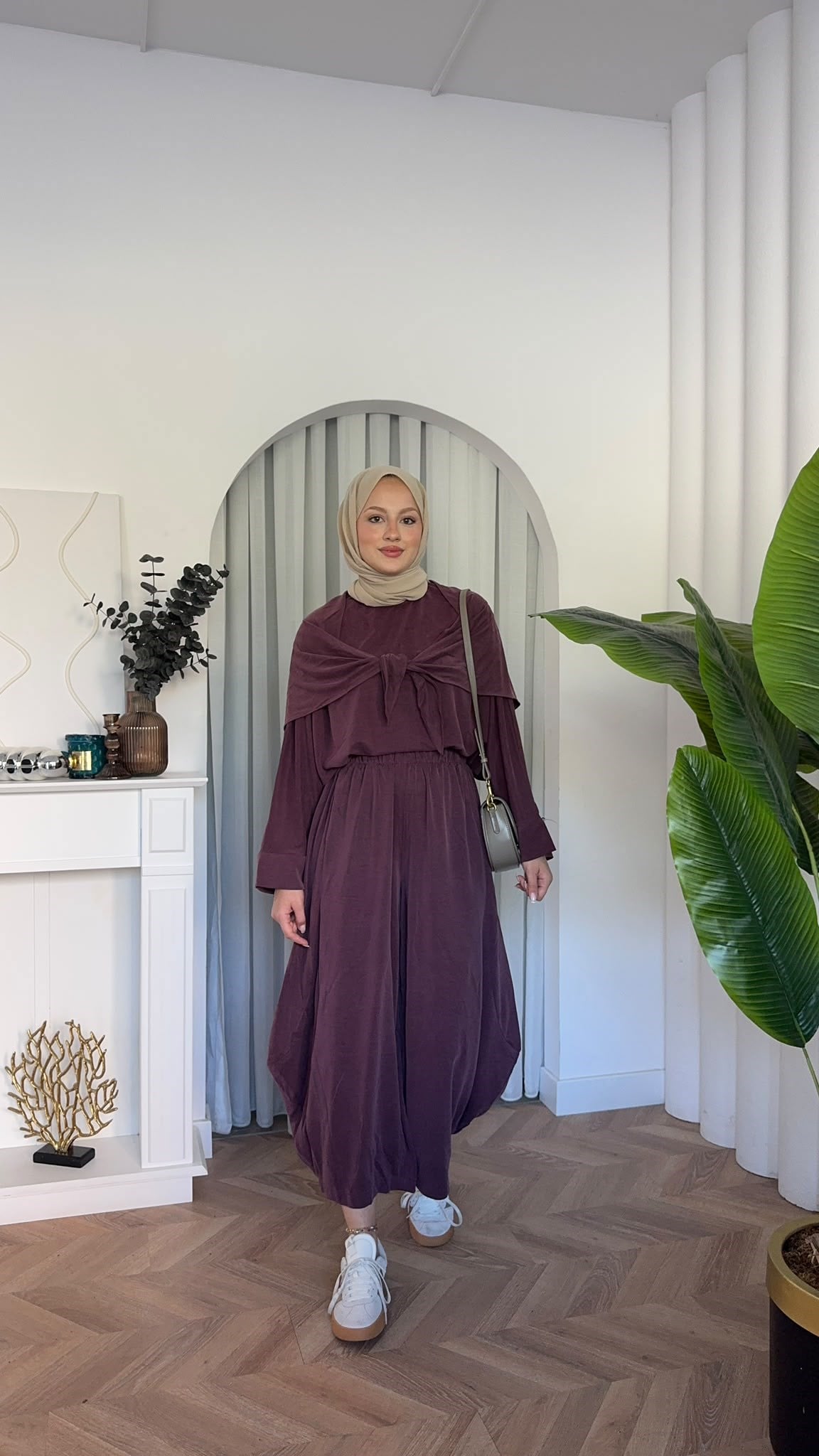 MEYSADESIGN PANTOLON TAKIM Sure Atkılı Oysh İkili Takım Mürdüm