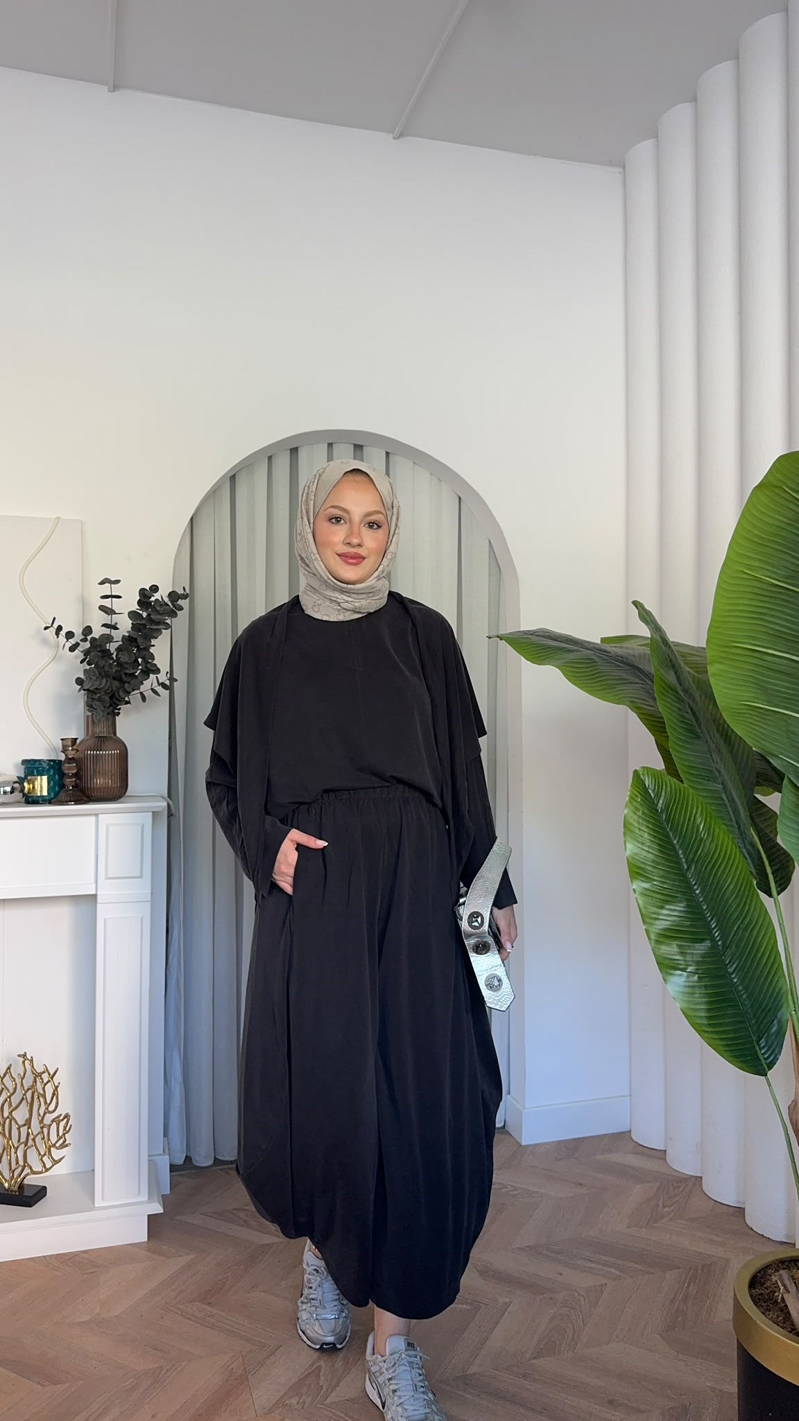 MEYSADESIGN PANTOLON TAKIM Sure Atkılı Oysh İkili Takım  Siyah