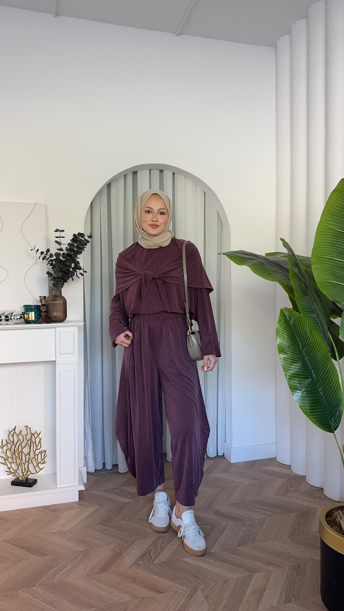 MEYSADESIGN PANTOLON TAKIM Sure Atkılı Oysh İkili Takım Mürdüm