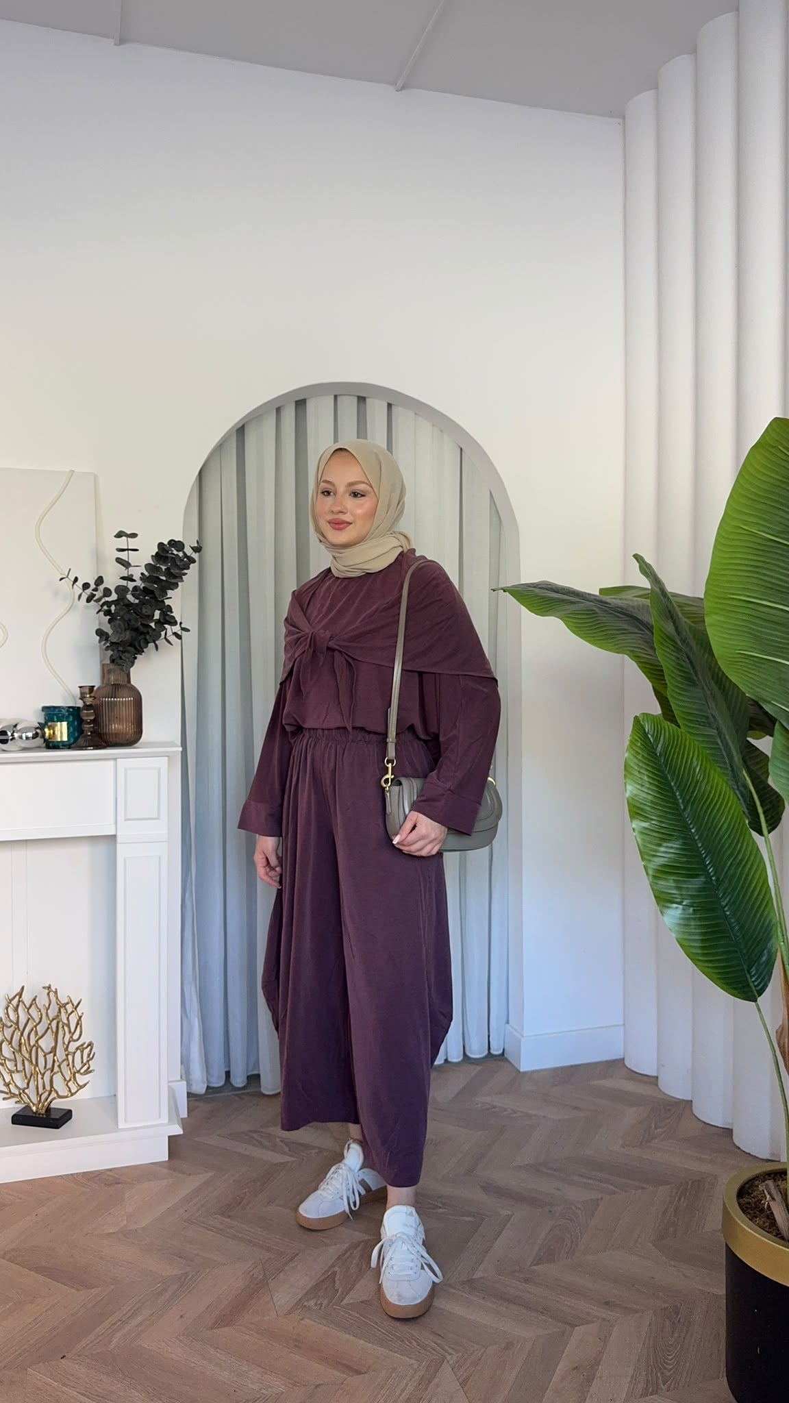 MEYSADESIGN PANTOLON TAKIM Sure Atkılı Oysh İkili Takım Mürdüm