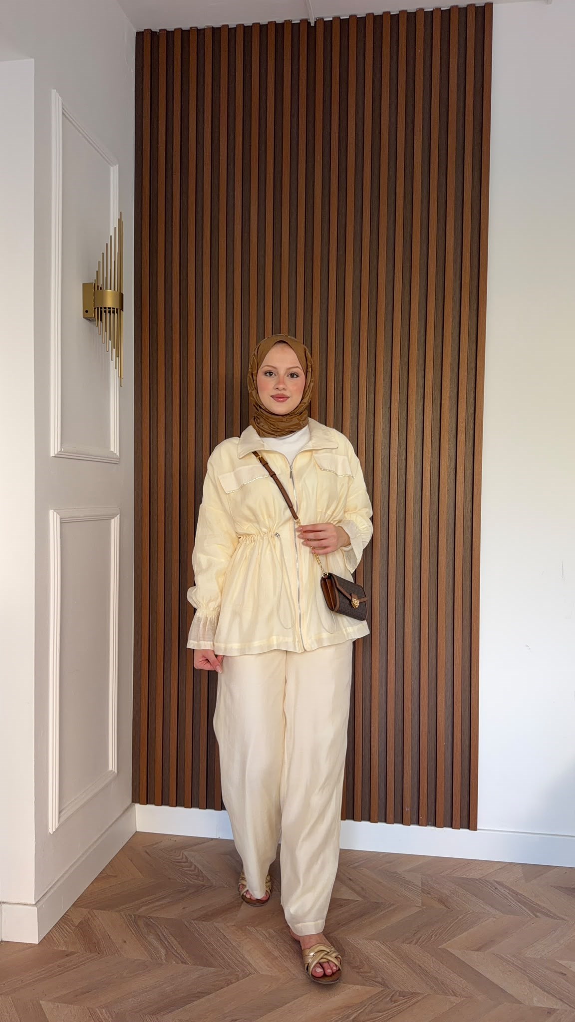 MEYSADESIGN PANTOLON TAKIM Syrus Taşlı Tensel İkili Takım Butteryellow