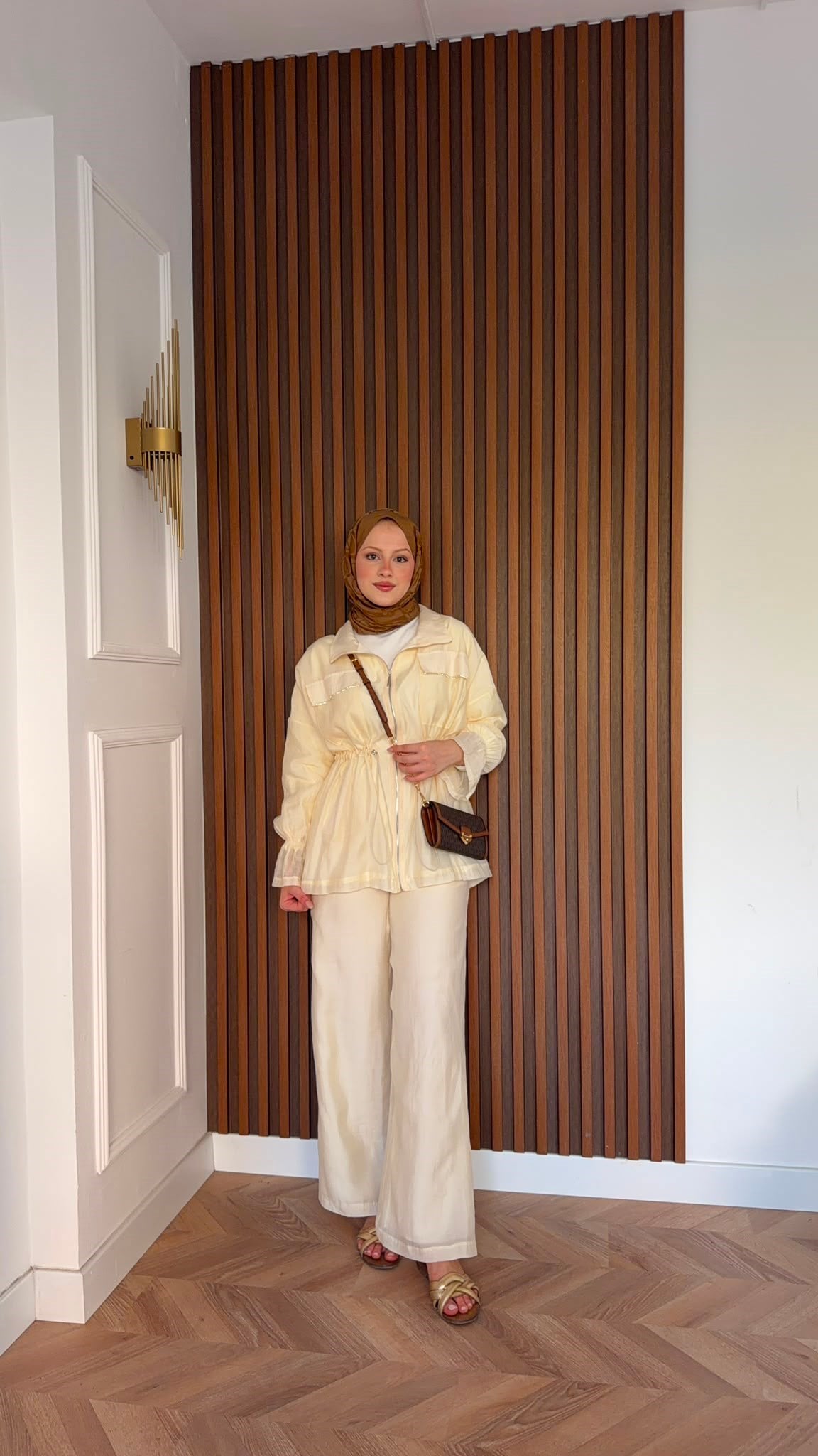 MEYSADESIGN PANTOLON TAKIM Syrus Taşlı Tensel İkili Takım Butteryellow