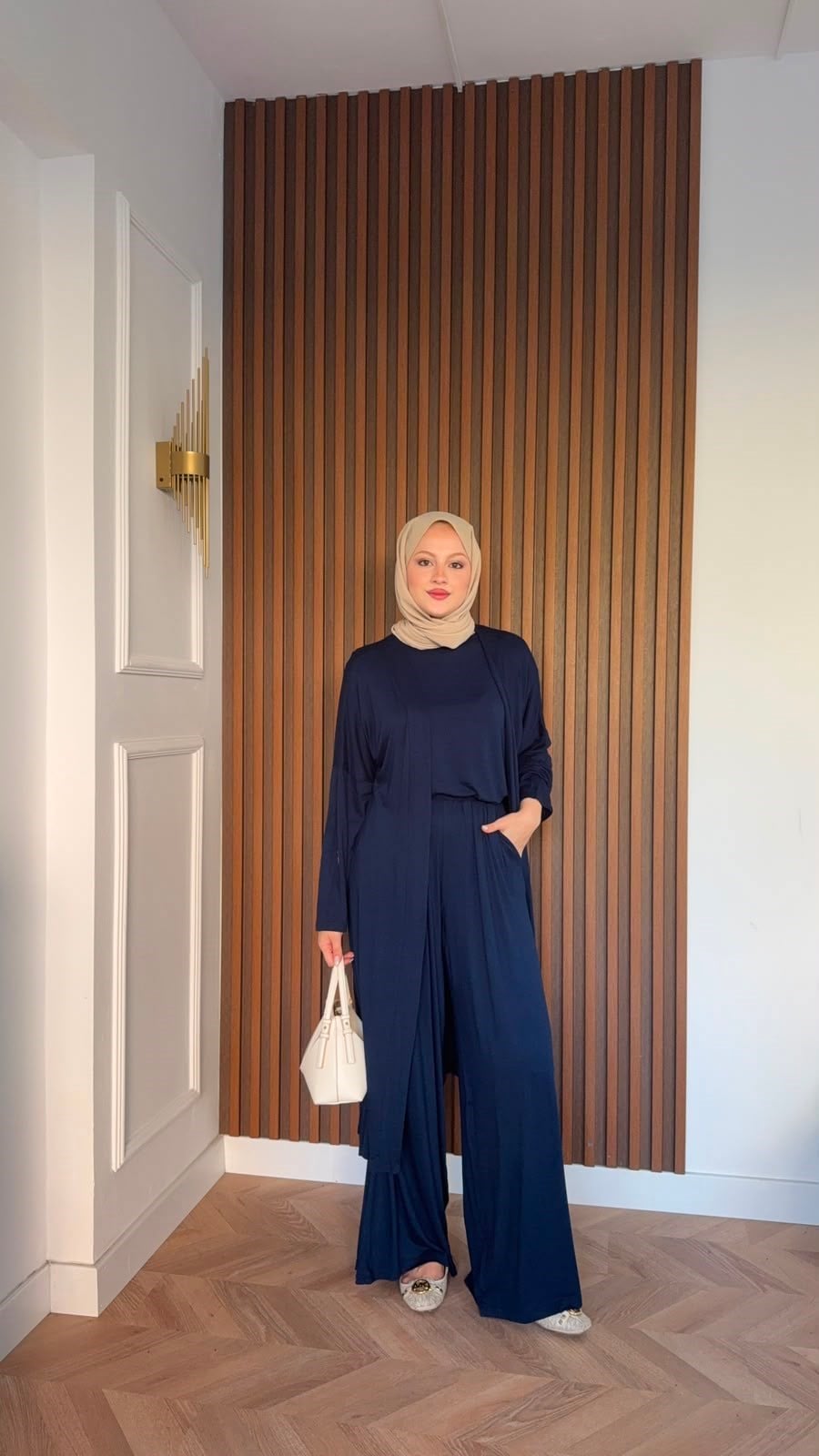 MEYSADESIGN PANTOLON TAKIM Üçlü Sandy Takım Lacivert