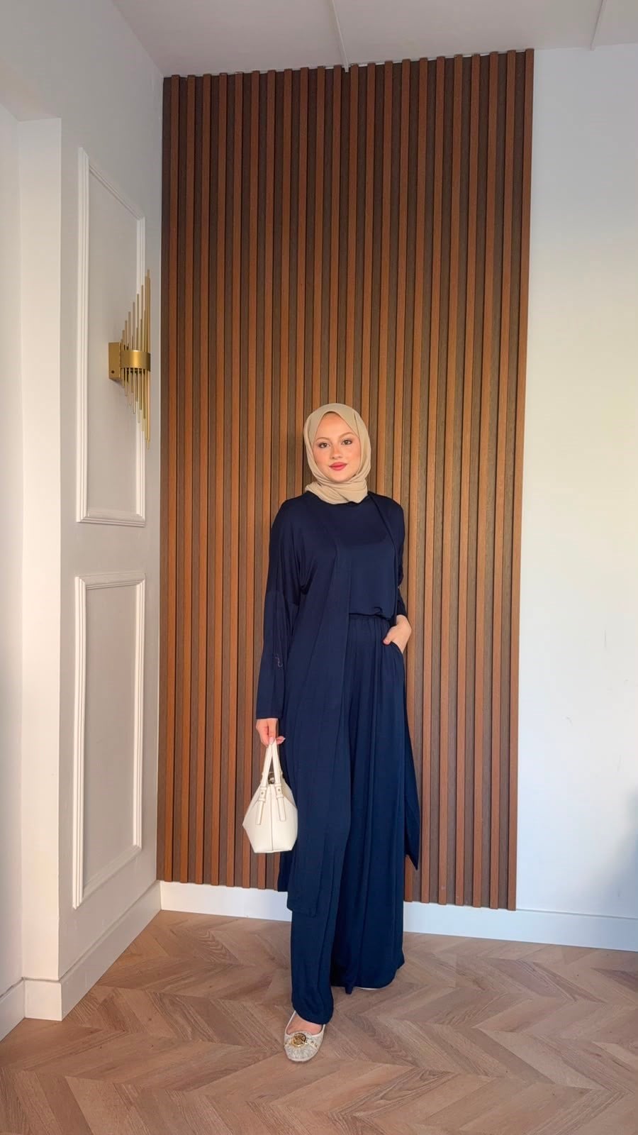 MEYSADESIGN PANTOLON TAKIM Üçlü Sandy Takım Lacivert