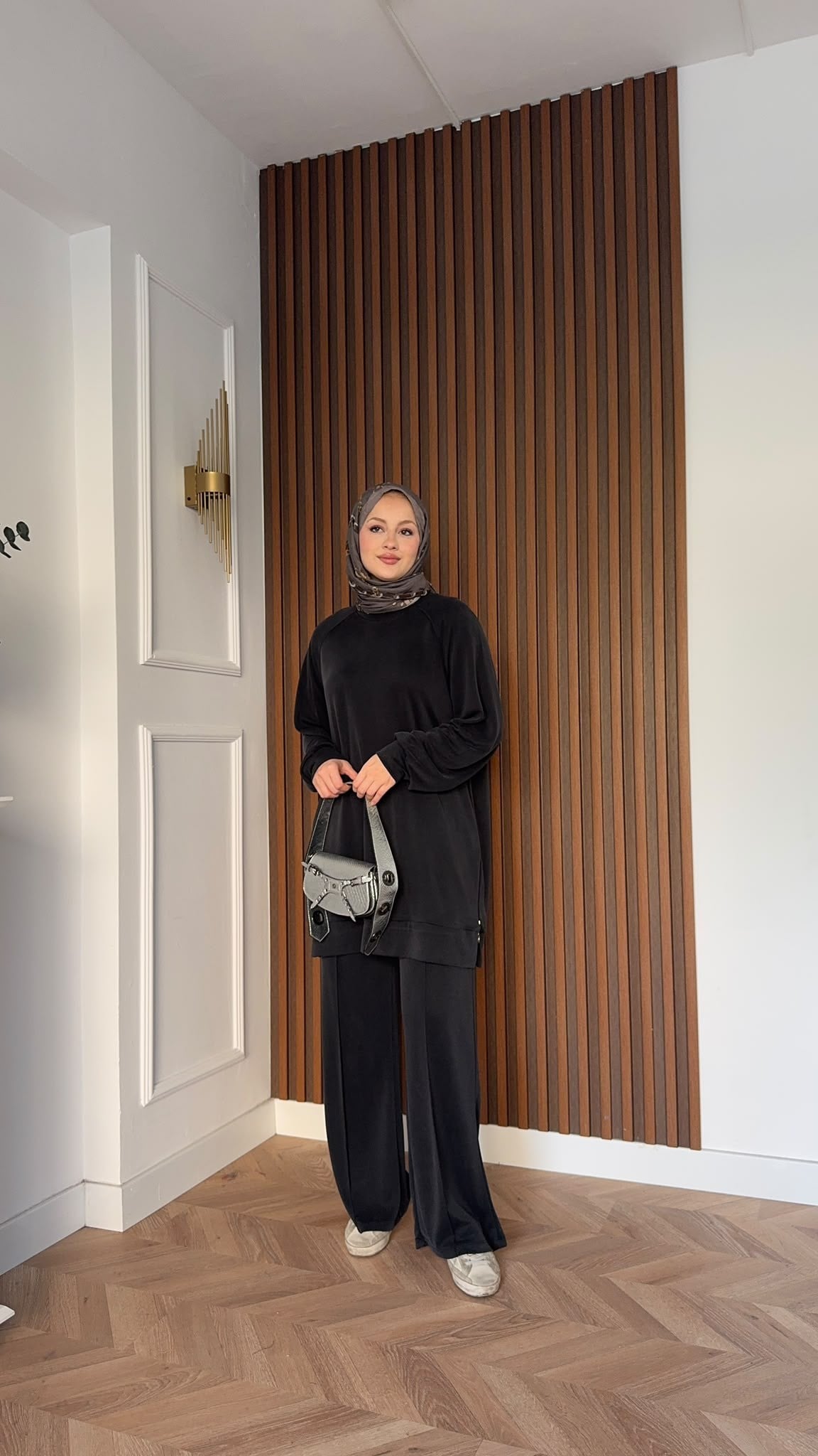 MEYSADESIGN PANTOLON TAKIM Yandan Fermuarlı Pike İkili Takım Siyah