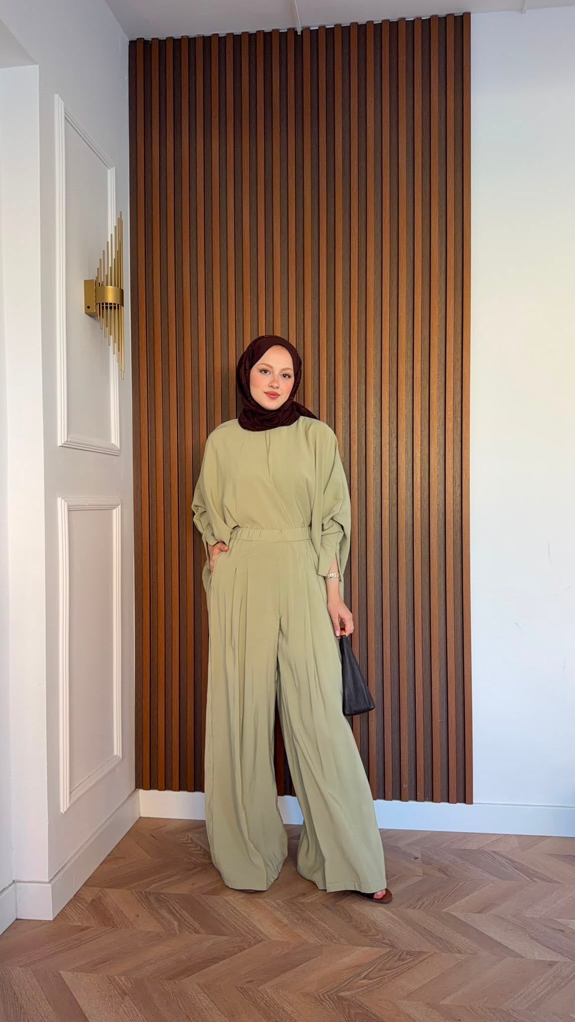 MEYSADESIGN PANTOLON TAKIM Yarasa Kol Tensel Takım Çağla