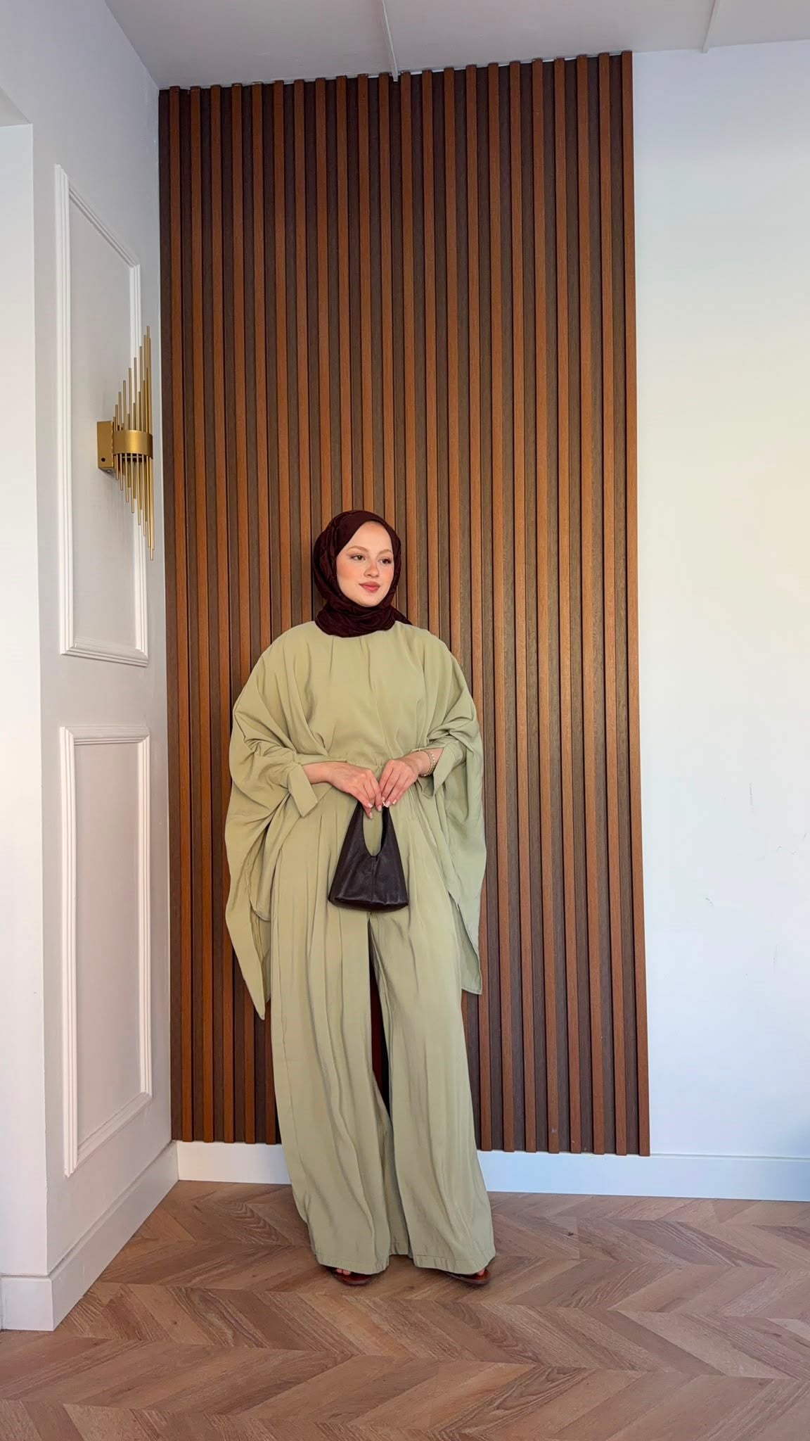 MEYSADESIGN PANTOLON TAKIM Yarasa Kol Tensel Takım Çağla