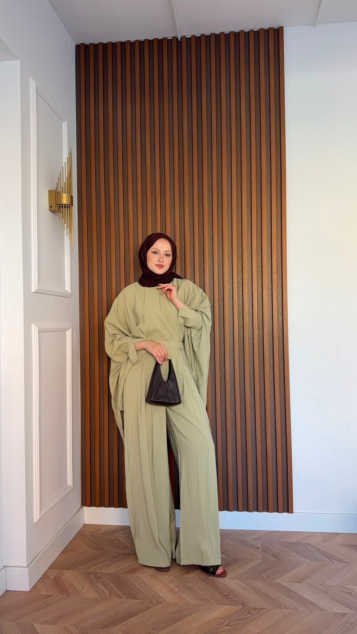 MEYSADESIGN PANTOLON TAKIM Yarasa Kol Tensel Takım Çağla