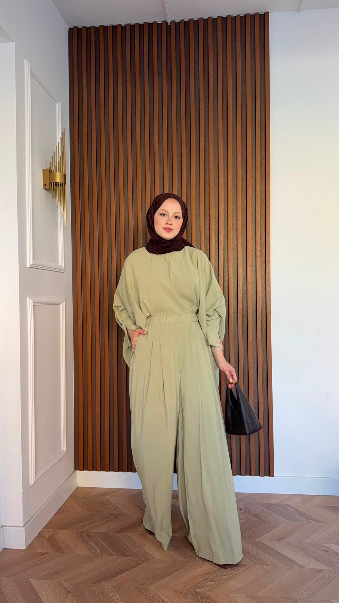 MEYSADESIGN PANTOLON TAKIM Yarasa Kol Tensel Takım Çağla