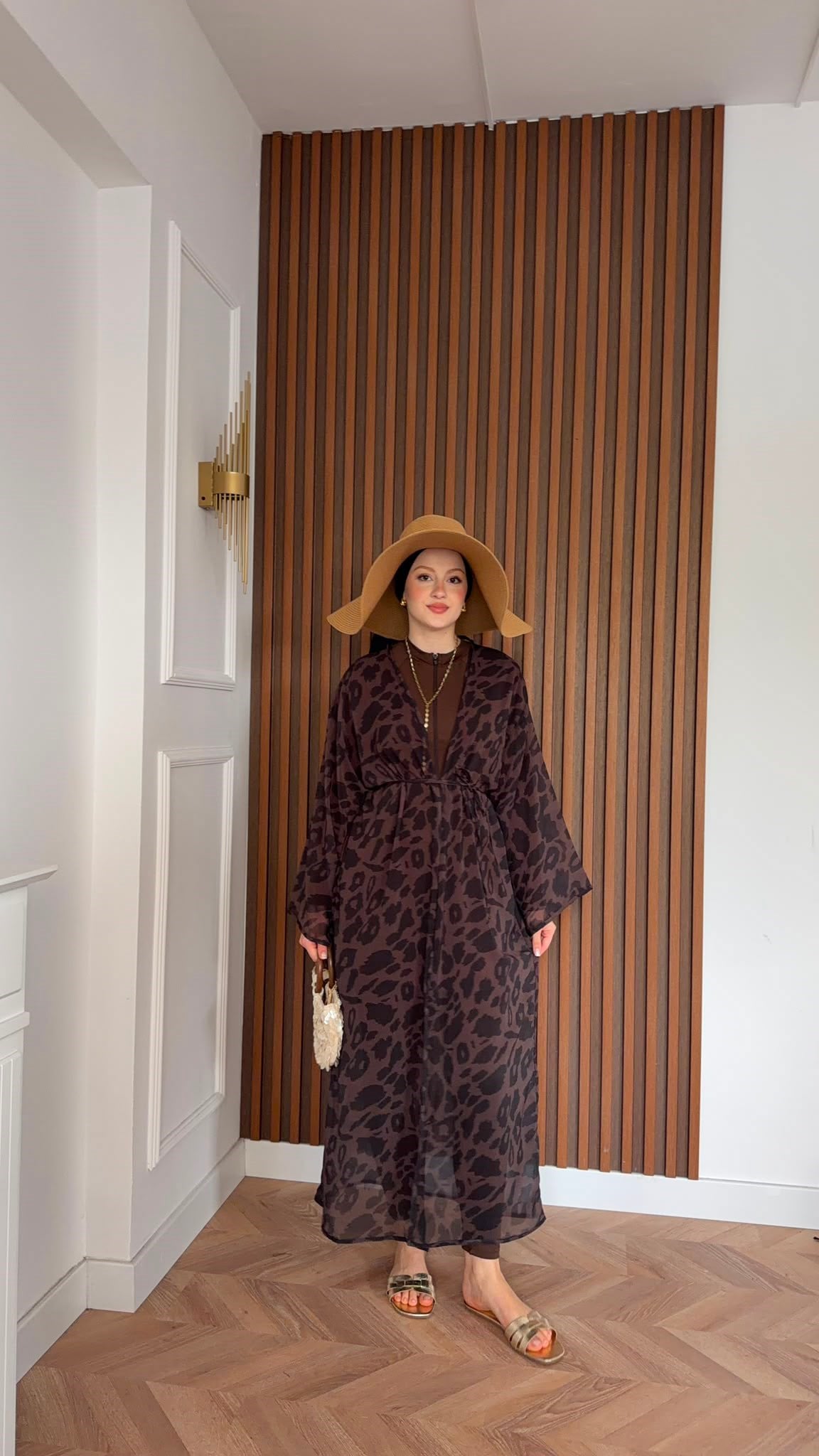 MEYSADESIGN TESETTÜR PAREO Leopar Desenli Kemerli Pareo