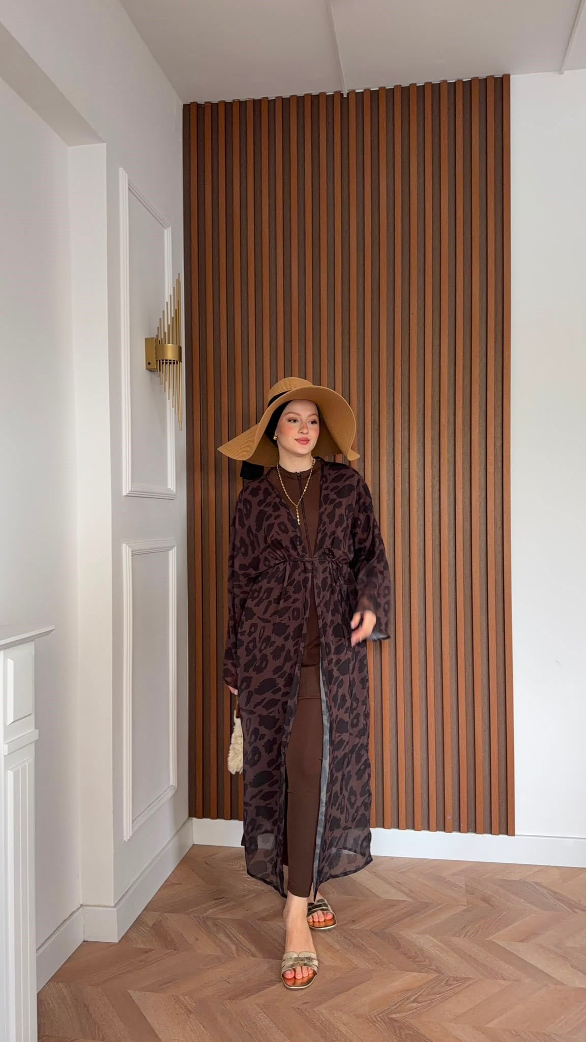 MEYSADESIGN TESETTÜR PAREO Leopar Desenli Kemerli Pareo