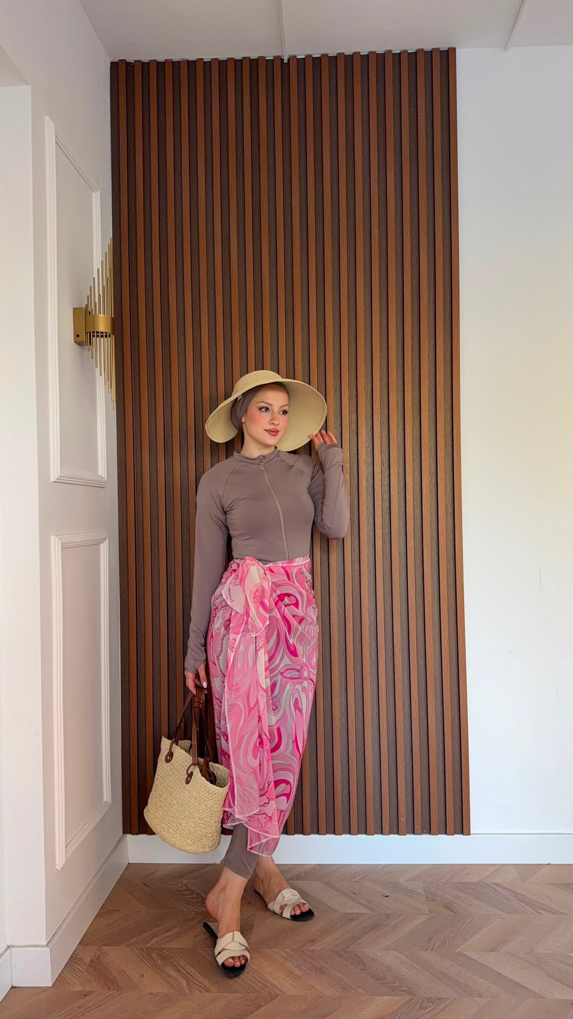 MEYSADESIGN TESETTÜR PAREO Rüya Pembe Desenli Bel Pareosu