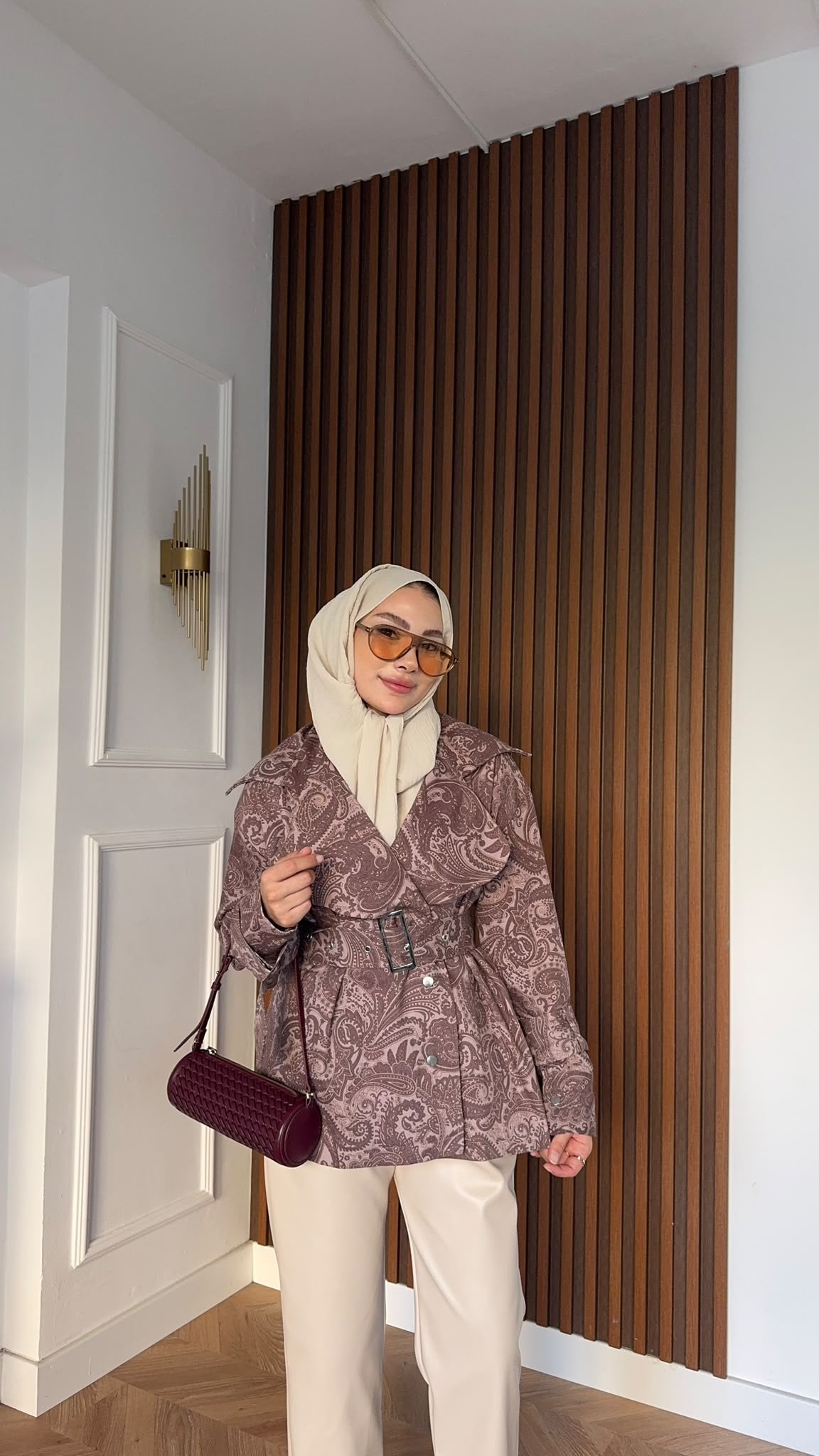 MEYSADESIGN TRENCKOT Ebruli Desenli Trençkot Soft Pembe