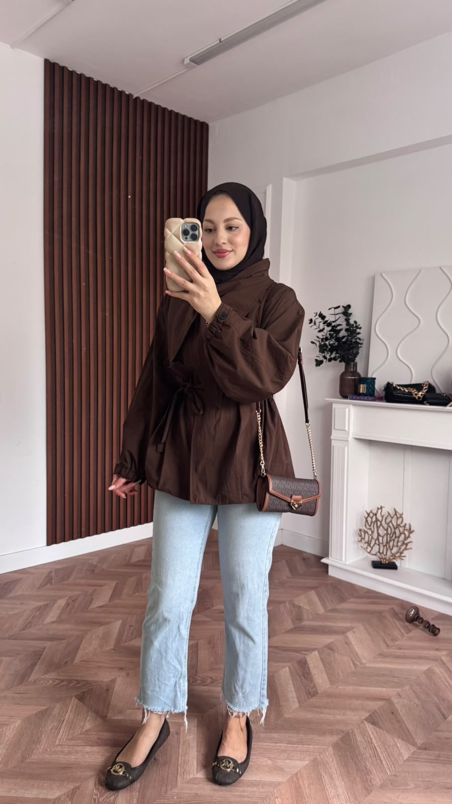MEYSADESIGN TRENCKOT Fularlı Paraşüt Trençkot Acı Kahve