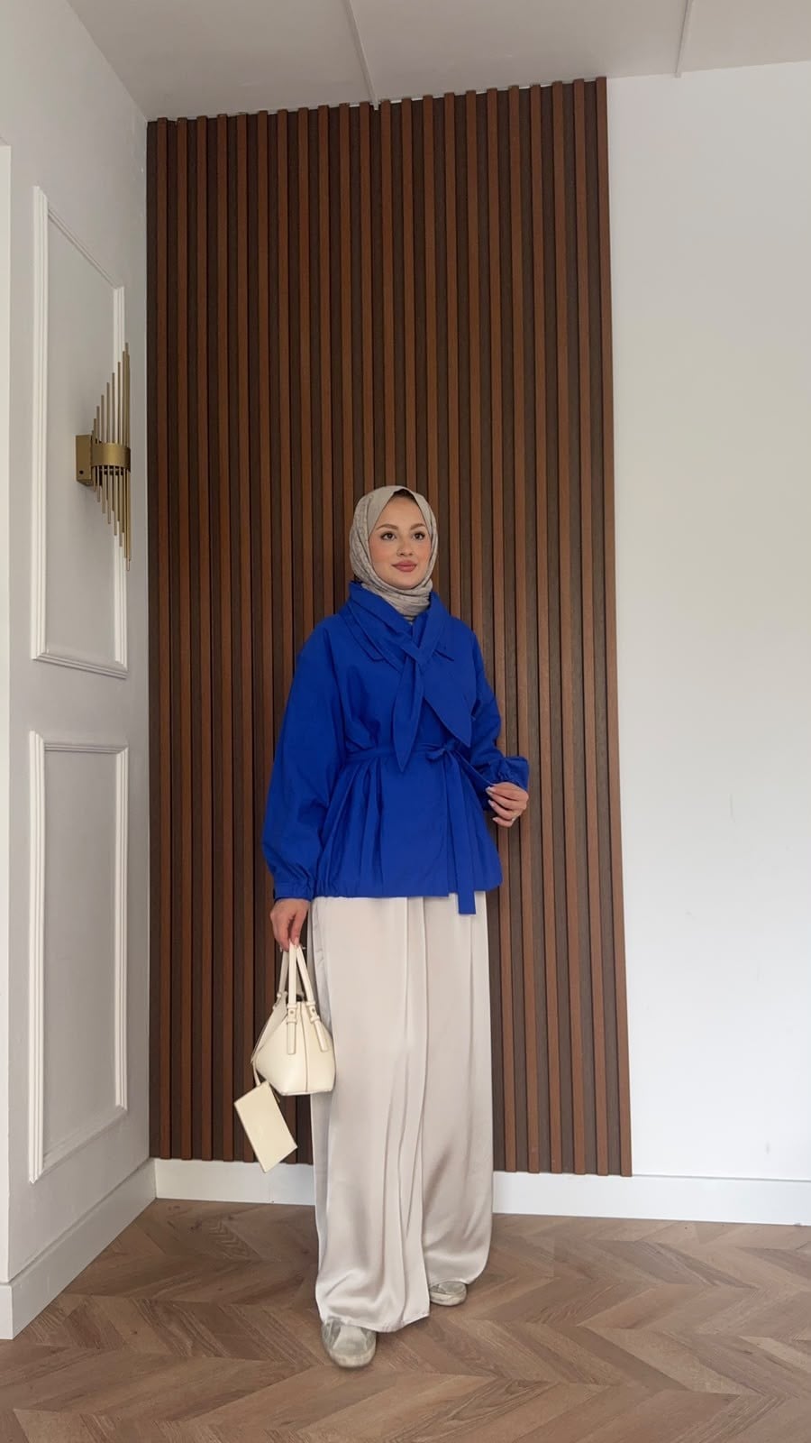 MEYSADESIGN TRENCKOT Fularlı Paraşüt Trençkot Saks