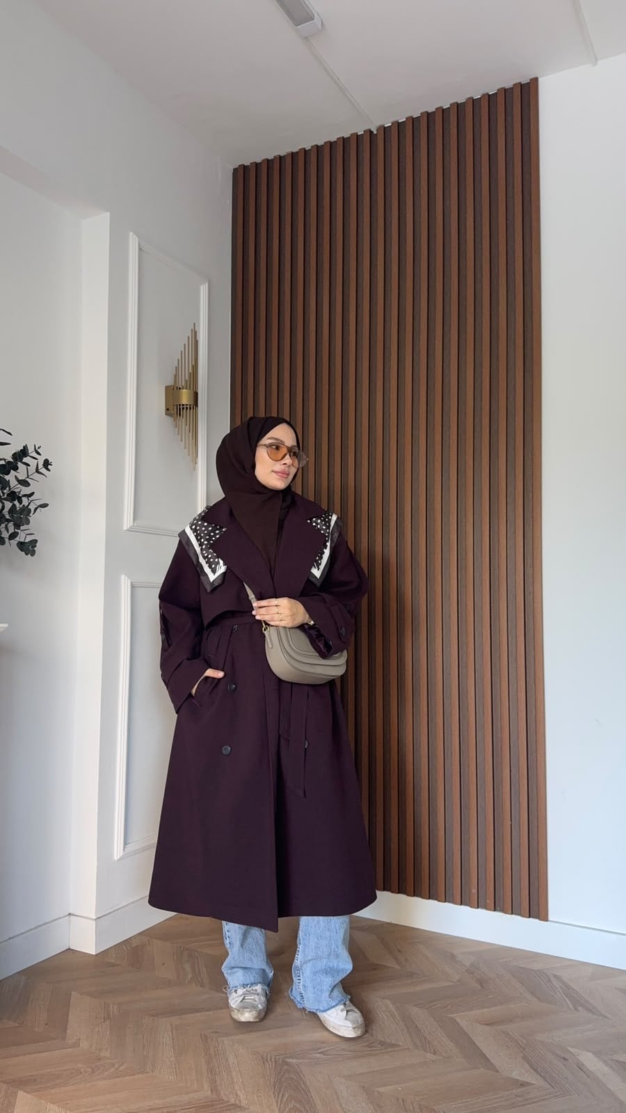 MEYSADESIGN TRENCKOT Gadget Oversize Trençkot Burgonya