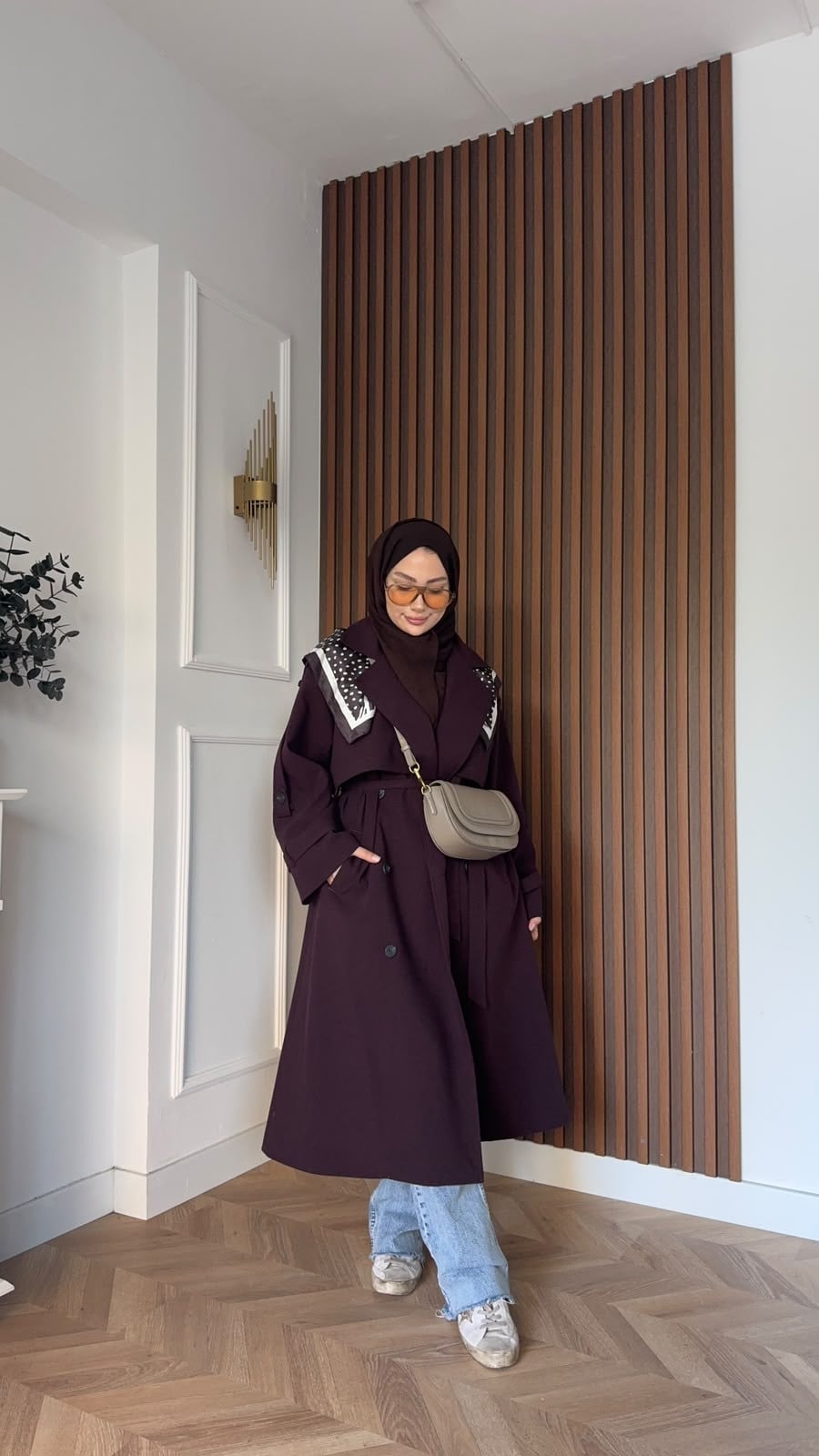 MEYSADESIGN TRENCKOT Gadget Oversize Trençkot Burgonya