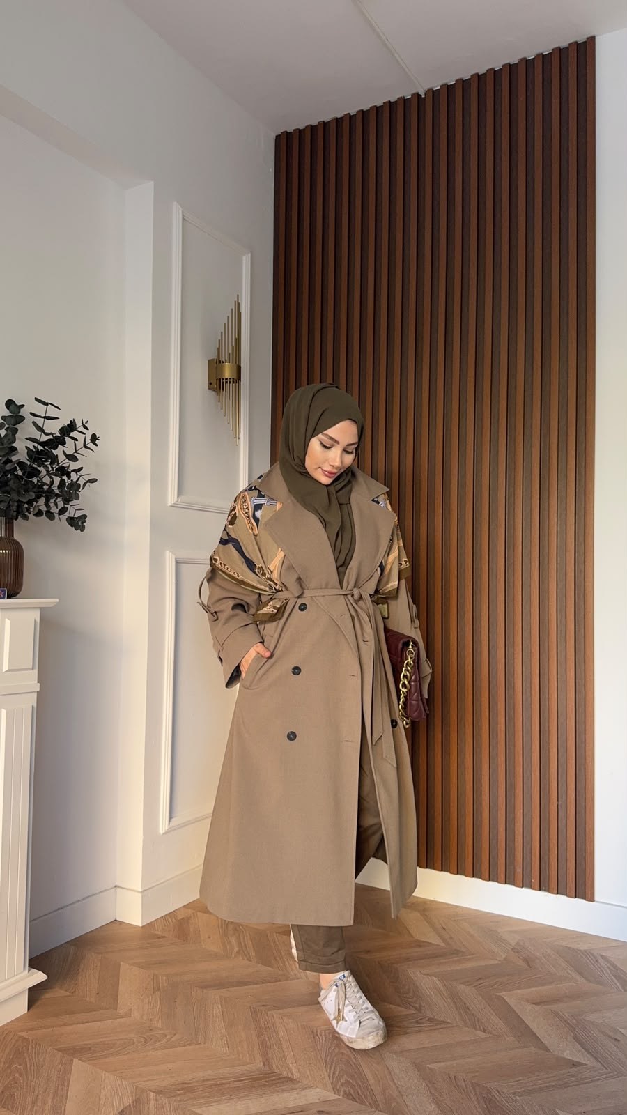 MEYSADESIGN TRENCKOT Gadget Oversize Trençkot Küf Yeşili
