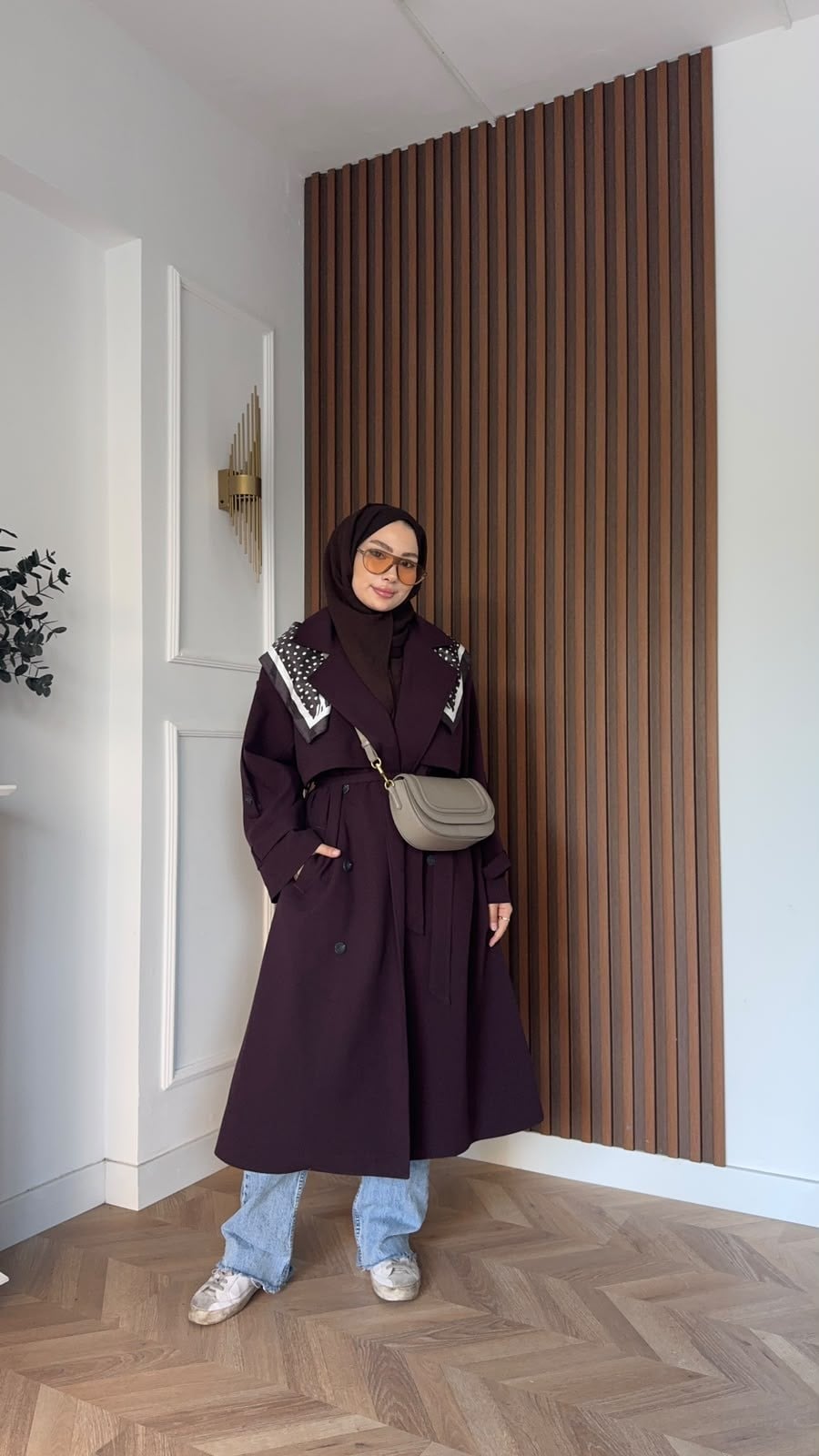 MEYSADESIGN TRENCKOT Gadget Oversize Trençkot Burgonya