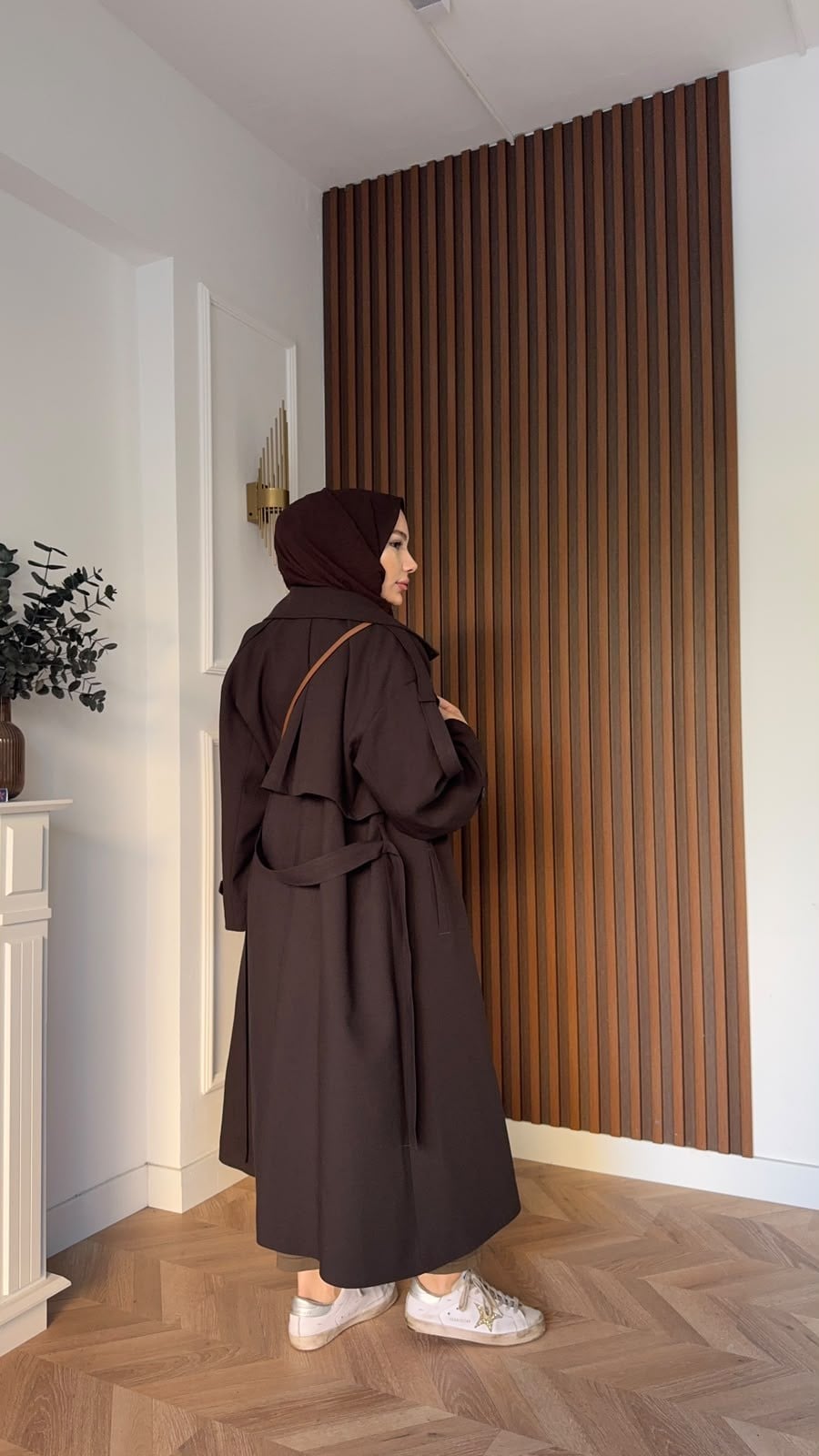 MEYSADESIGN TRENCKOT Gadget Oversize Trençkot Acı Kahve