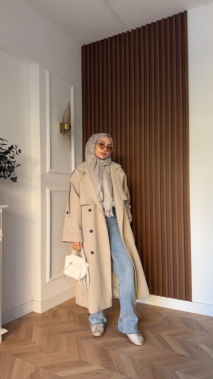 MEYSADESIGN TRENCKOT Gadget Oversize Trençkot Bej