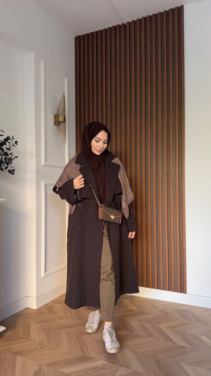 MEYSADESIGN TRENCKOT Gadget Oversize Trençkot Acı Kahve