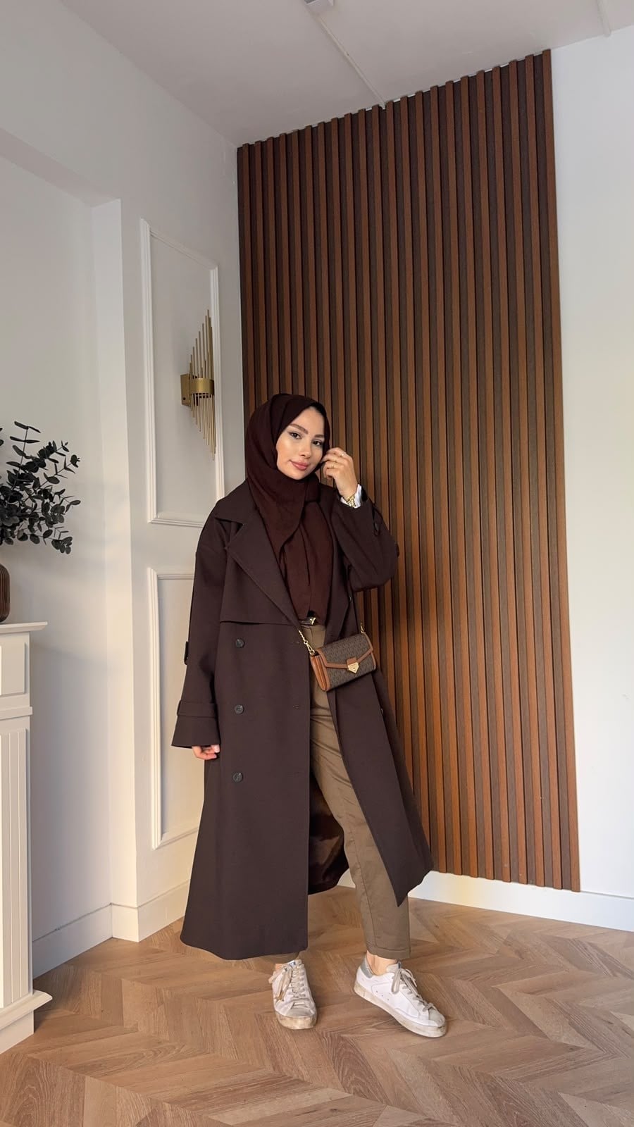 MEYSADESIGN TRENCKOT Gadget Oversize Trençkot Acı Kahve