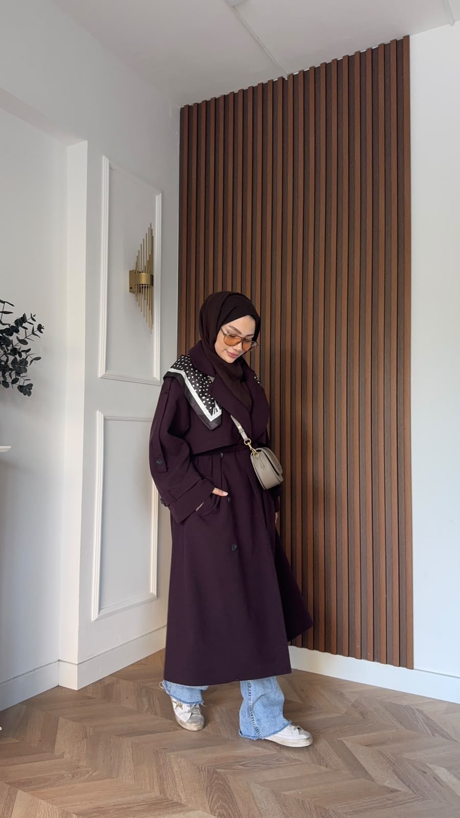 MEYSADESIGN TRENCKOT Gadget Oversize Trençkot Burgonya
